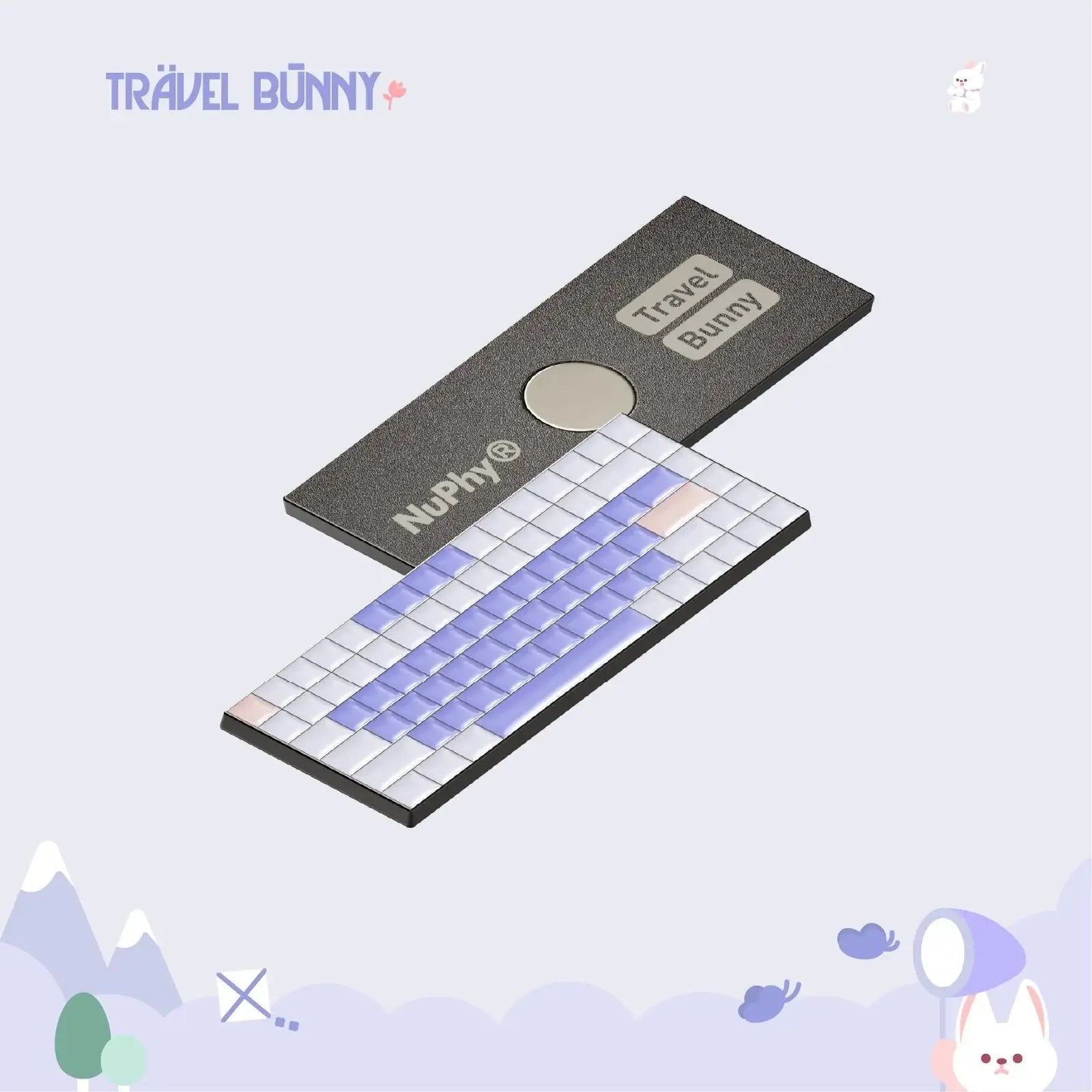 NuPhy - Travel Bunny nSA Profile Dye-sub PBT Keycaps - Niskoprofilowe Nasadki do Klawiatury