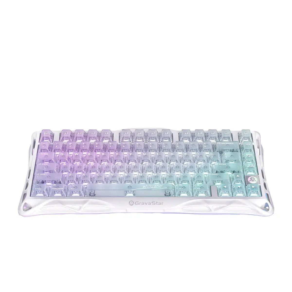 GravaStar - Mercury K1 Lite Crystal Aurora Wireless Mechanical Keyboard - Bezprzewodowa Klawiatura Mechaniczna
