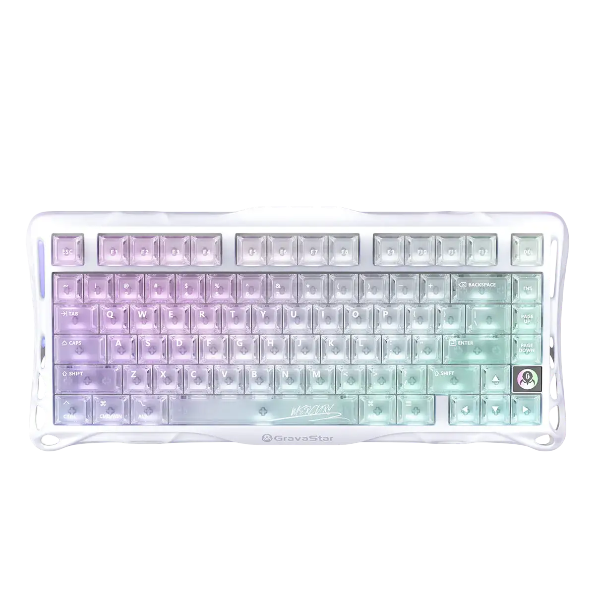 GravaStar - Mercury K1 Lite Crystal Aurora Wireless Mechanical Keyboard - Bezprzewodowa Klawiatura Mechaniczna