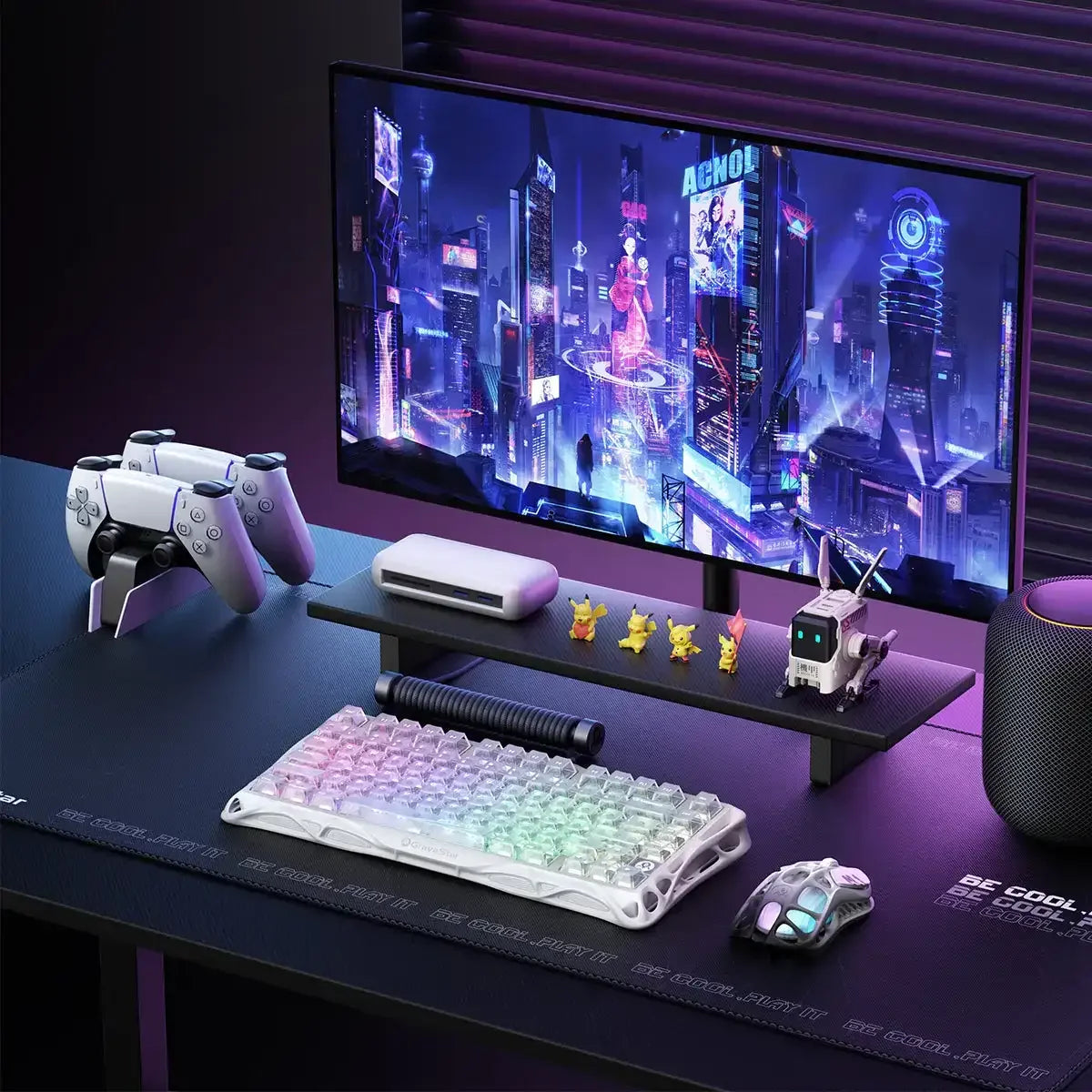 GravaStar - Mercury K1 Lite Crystal Aurora Wireless Mechanical Keyboard - Bezprzewodowa Klawiatura Mechaniczna