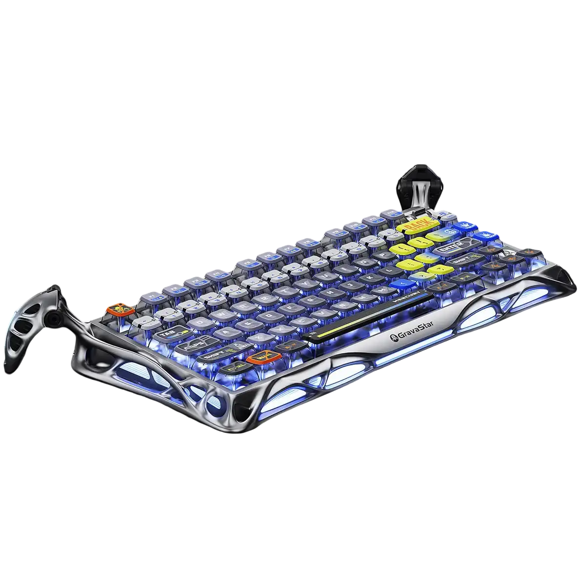 GravaStar - Mercury K1 Pro Interstellar Silver Wireless Mechanical Keyboard - Bezprzewodowa Klawiatura Mechaniczna