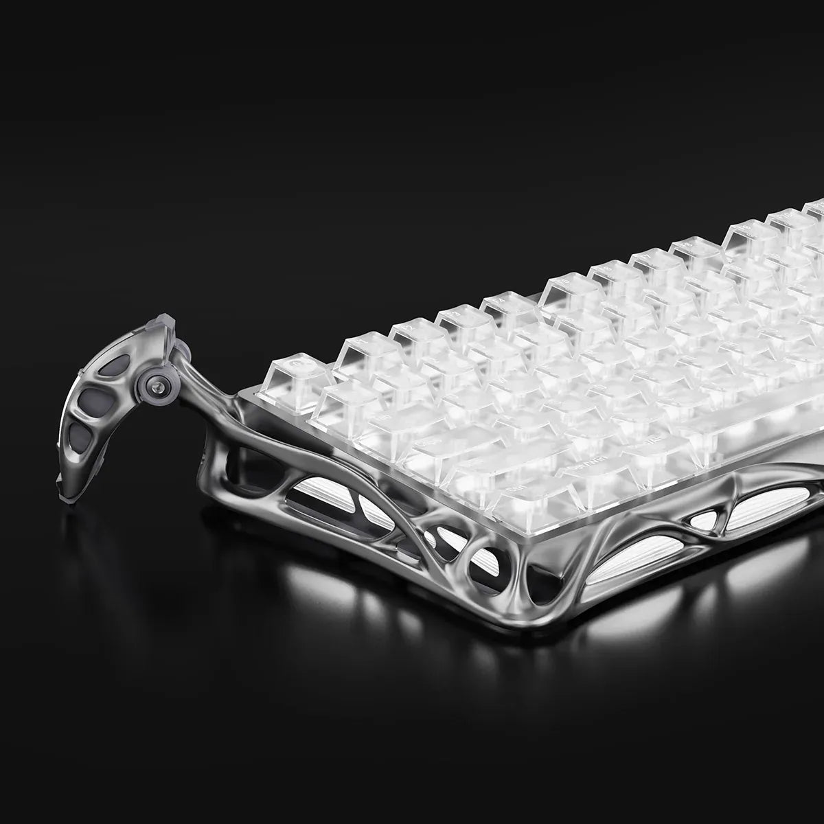 GravaStar - Mercury K1 Pro Ghost Silver Wireless Mechanical Keyboard - Bezprzewodowa Klawiatura Mechaniczna