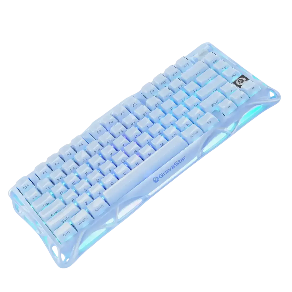 GravaStar - Mercury K1 Ice Blue Wireless Mechanical Keyboard - Bezprzewodowa Klawiatura Mechaniczna