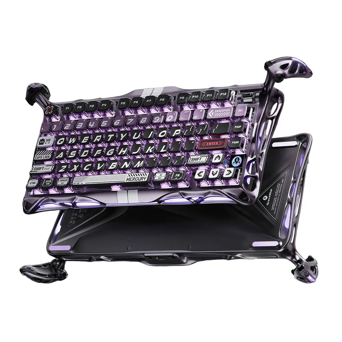 GravaStar - Mercury V75 Pro Iron Purple Wired Magnetic Keyboard - Przewodowa Klawiatura Magnetyczna