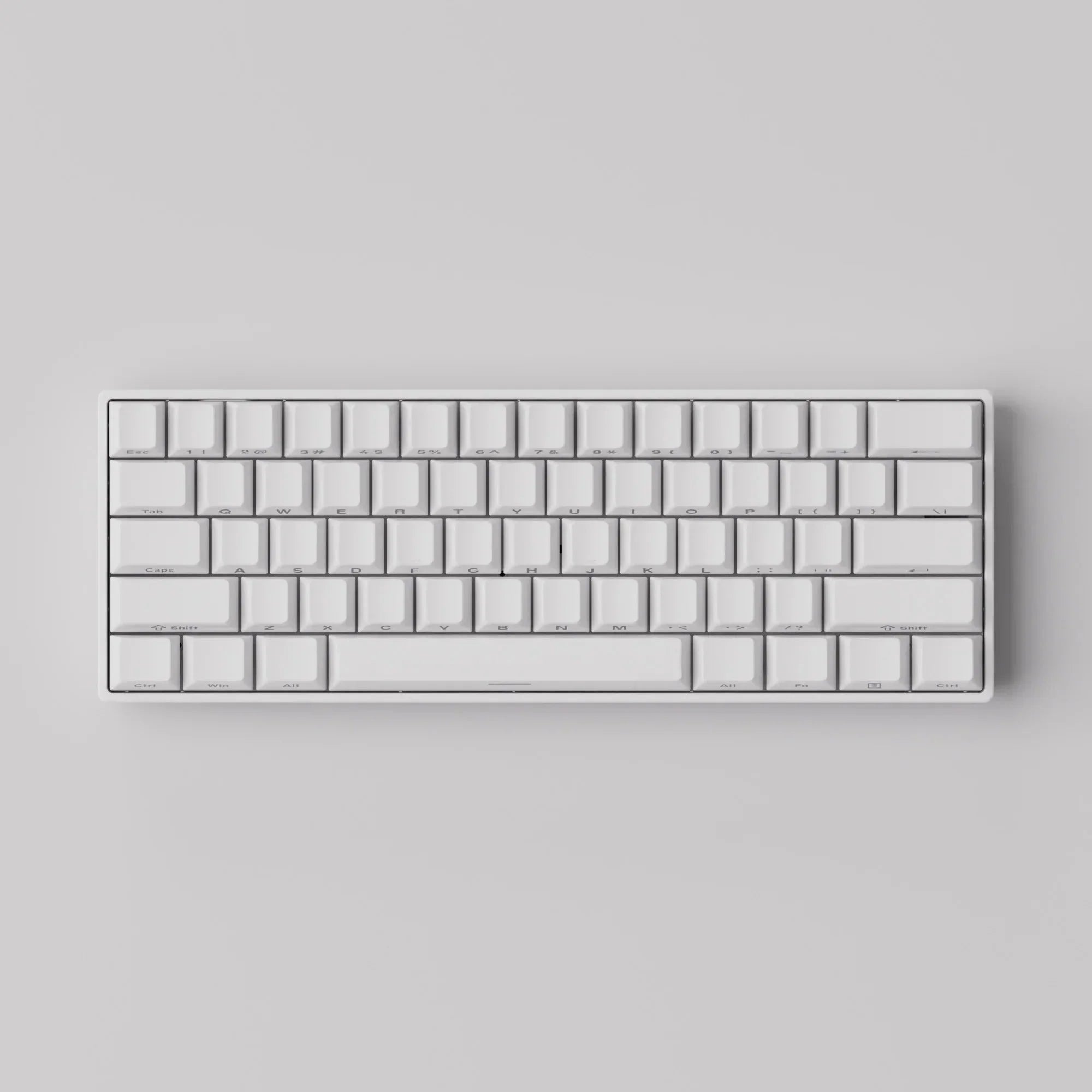 Biała klawiatura mechaniczna 60% do home office, idealna do personalizacji i komfortu pracy