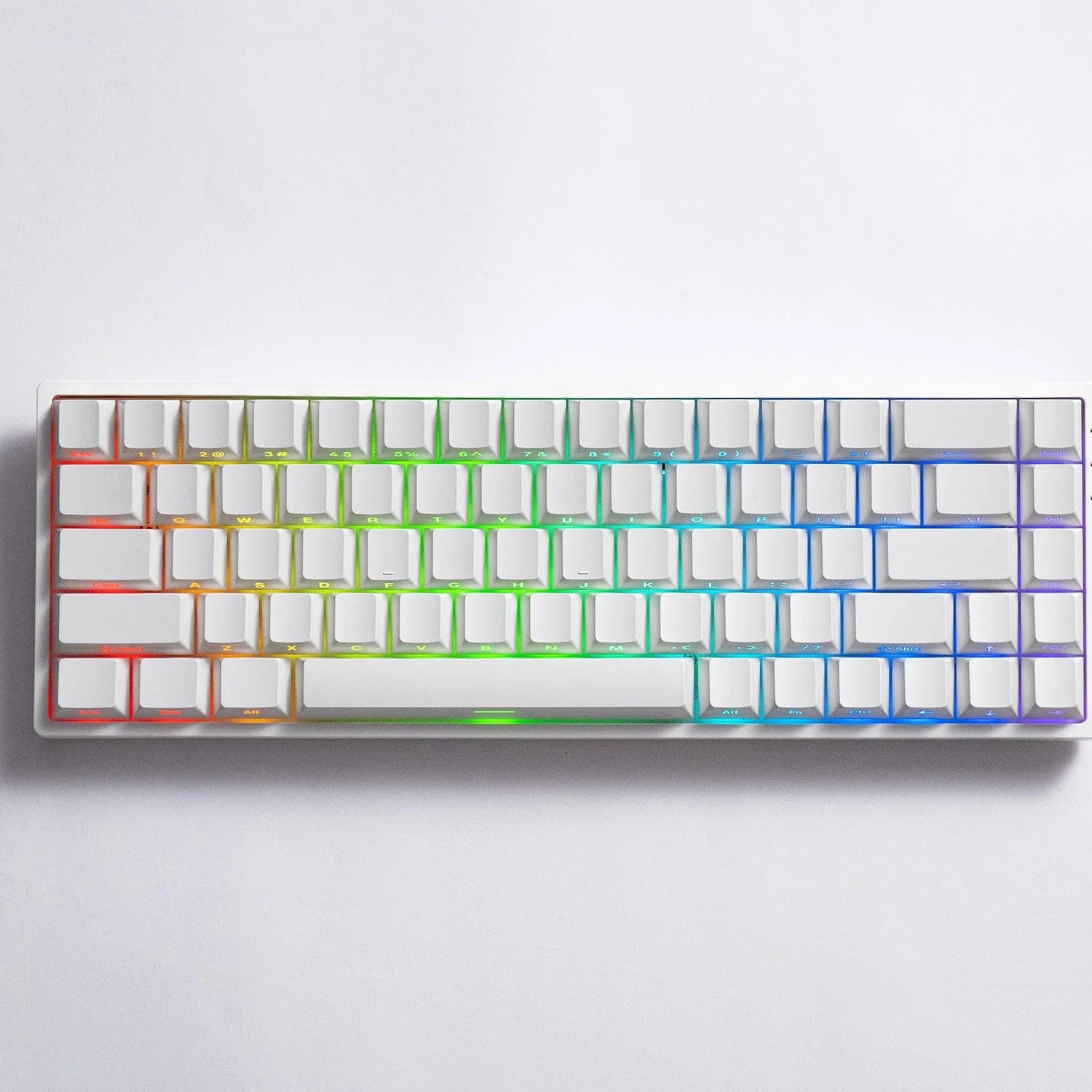 MonsGeek - FUN68 HE Shine-Through White - Klawiatura Magnetyczna