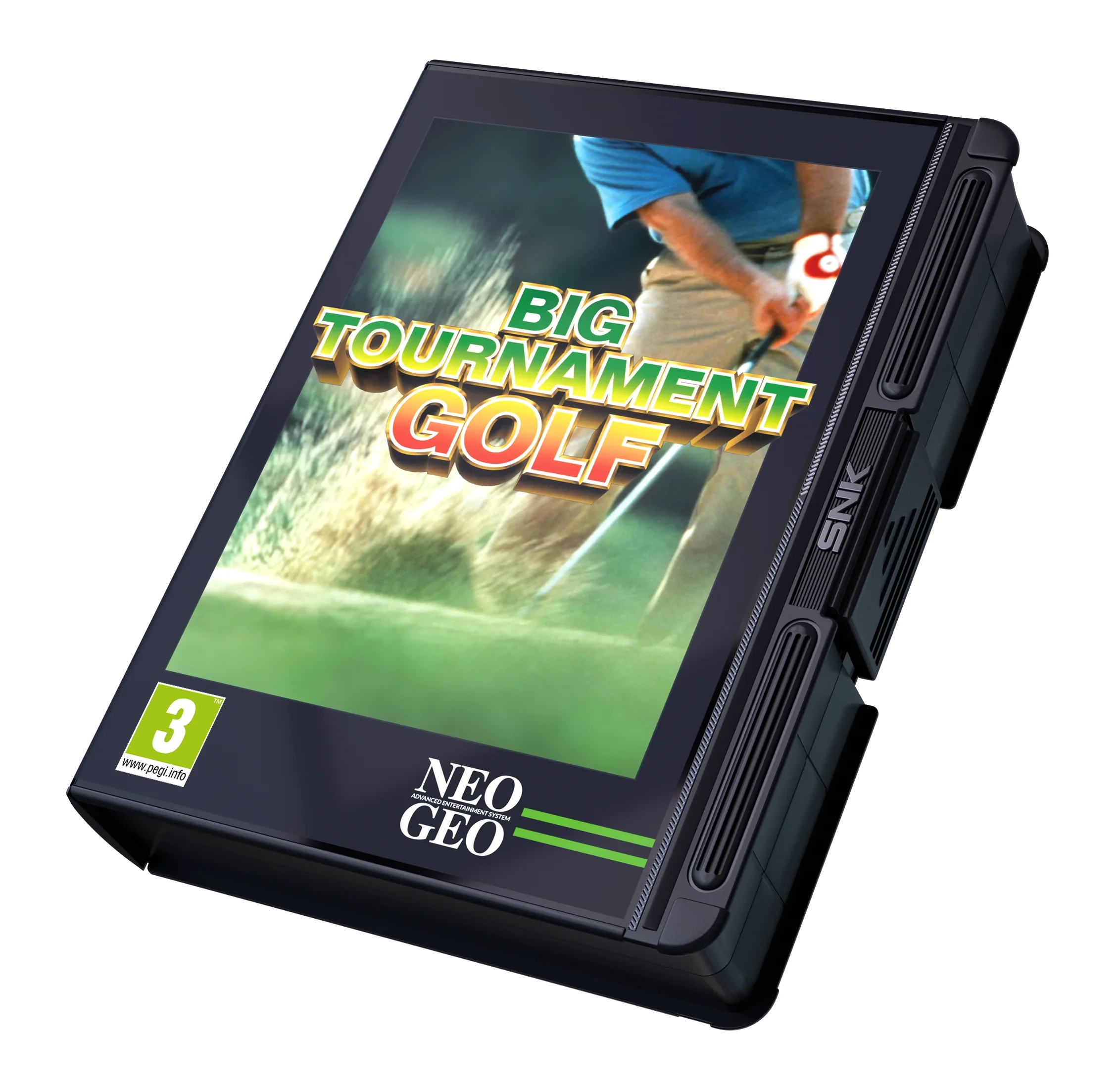 Karta gry Big Tournament Golf dla Neo Geo AES, klasyczna gra golfowa z PEGI 3