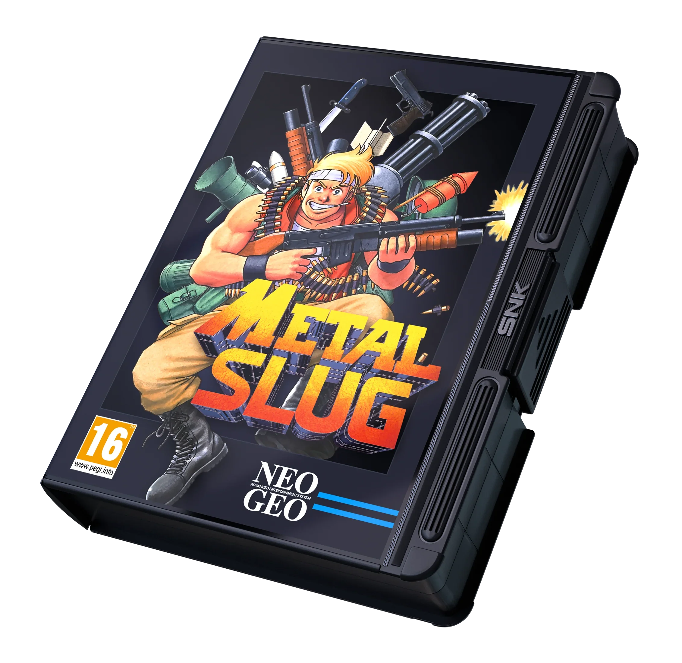 Metal Slug Neo Geo – klasyczna gra akcji na konsoli SNK z postacią w akcji i bronią