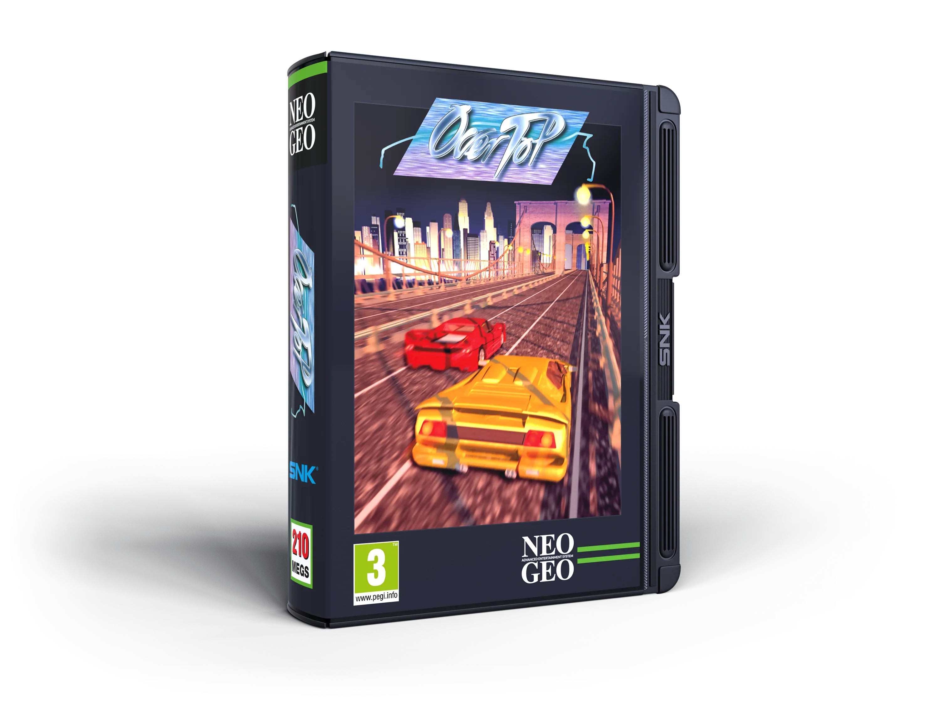 Kaseta gry Neo Geo Over Top z wyścigami samochodowymi, 210 MB, PEGI 3