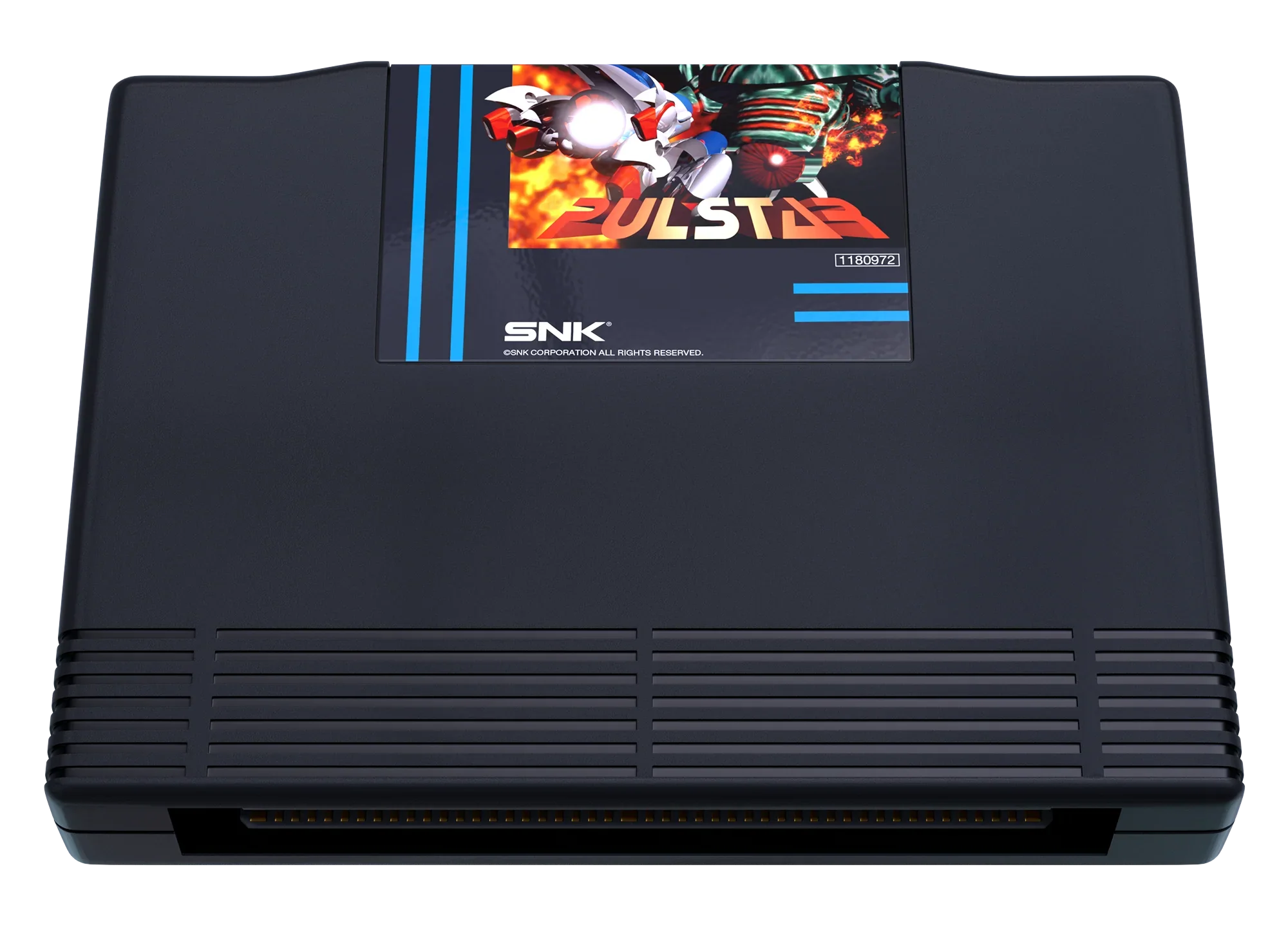 Czarna konsola SNK z grą Pulstar, idealna do retro gamingu i kolekcjonerskich setupów