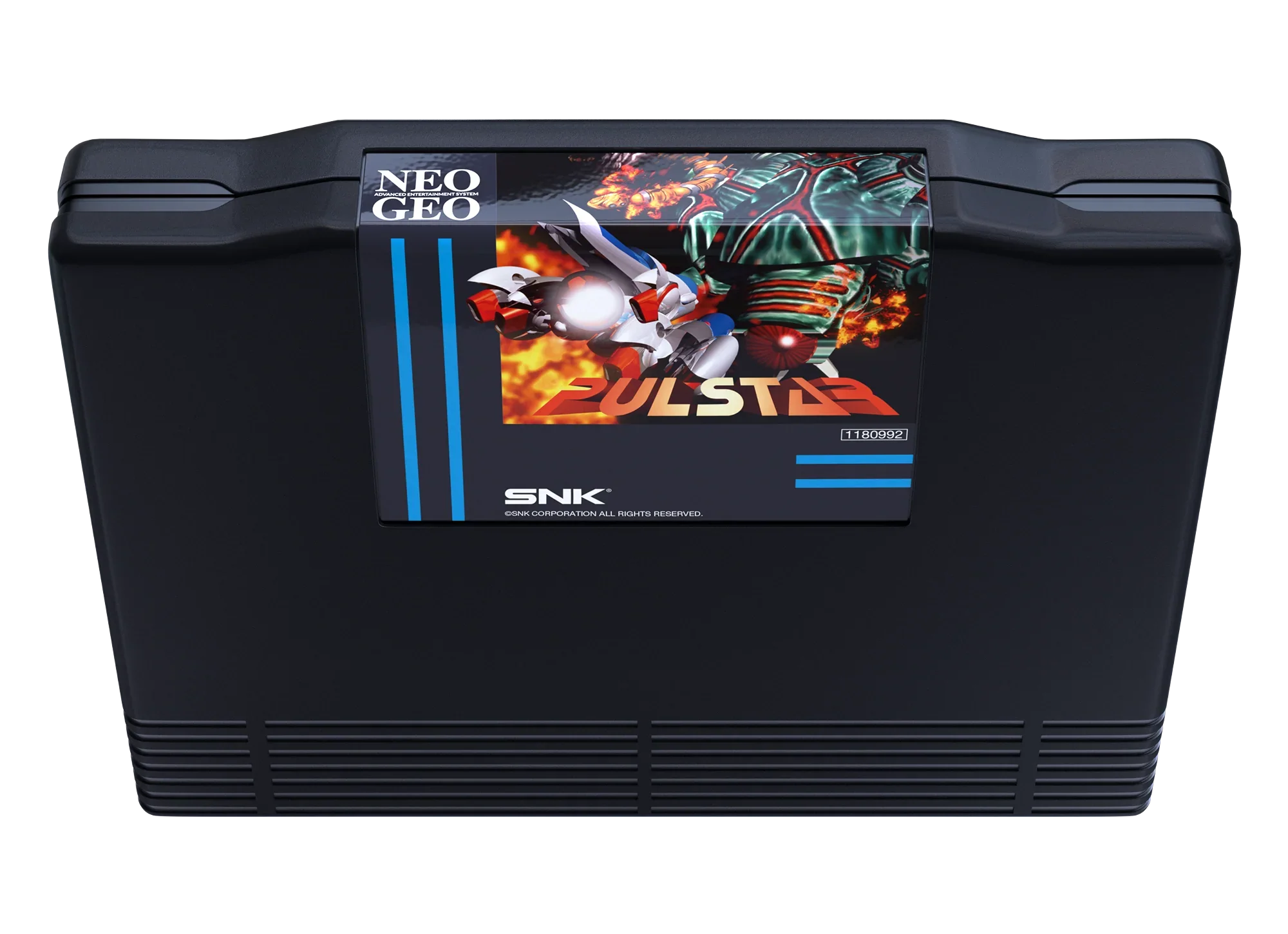 Karta gry Neo Geo Pulstar do konsoli SNK, czarna, z grafiką robotów i ognia