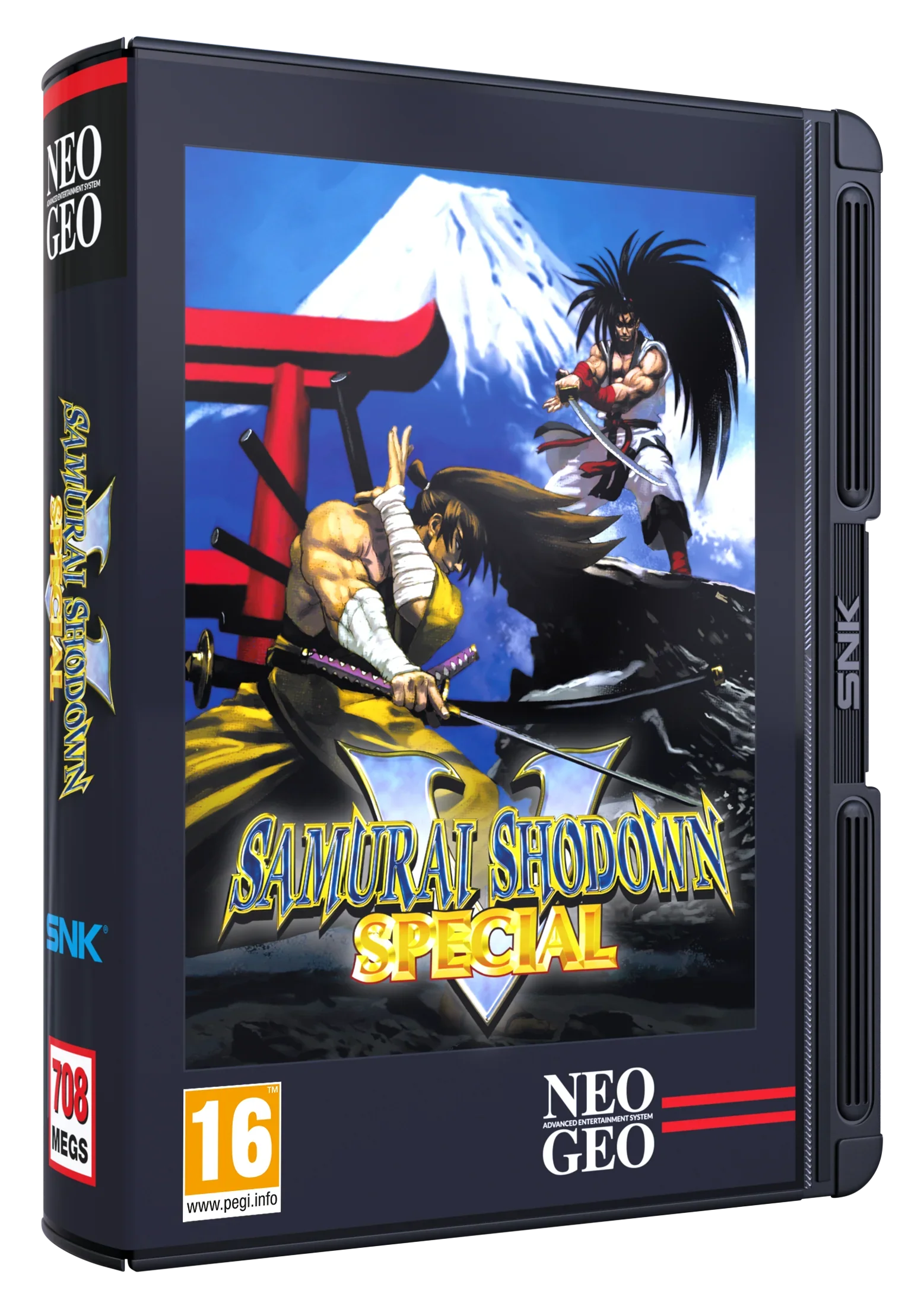 Pudełko gry Samurai Shodown Special na Neo Geo, klasyczna walka samurajów z PEGI 16