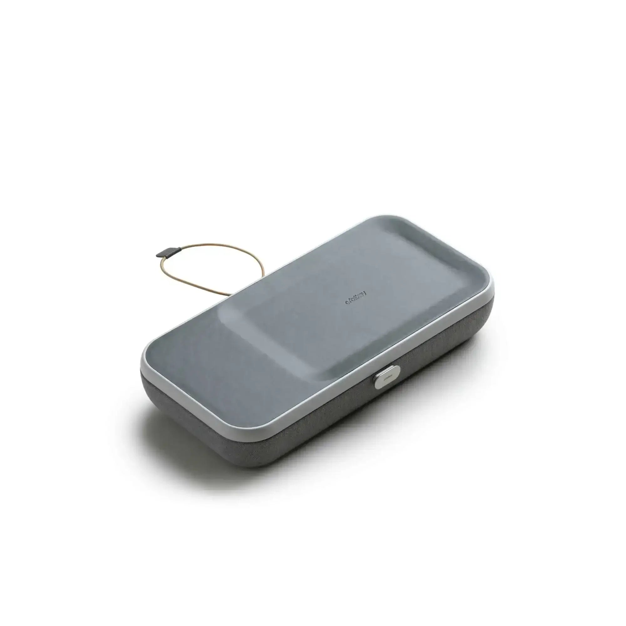 Nowoczesna, szara stacja dokująca USB do biura, minimalistyczny design, akcesorium do home office