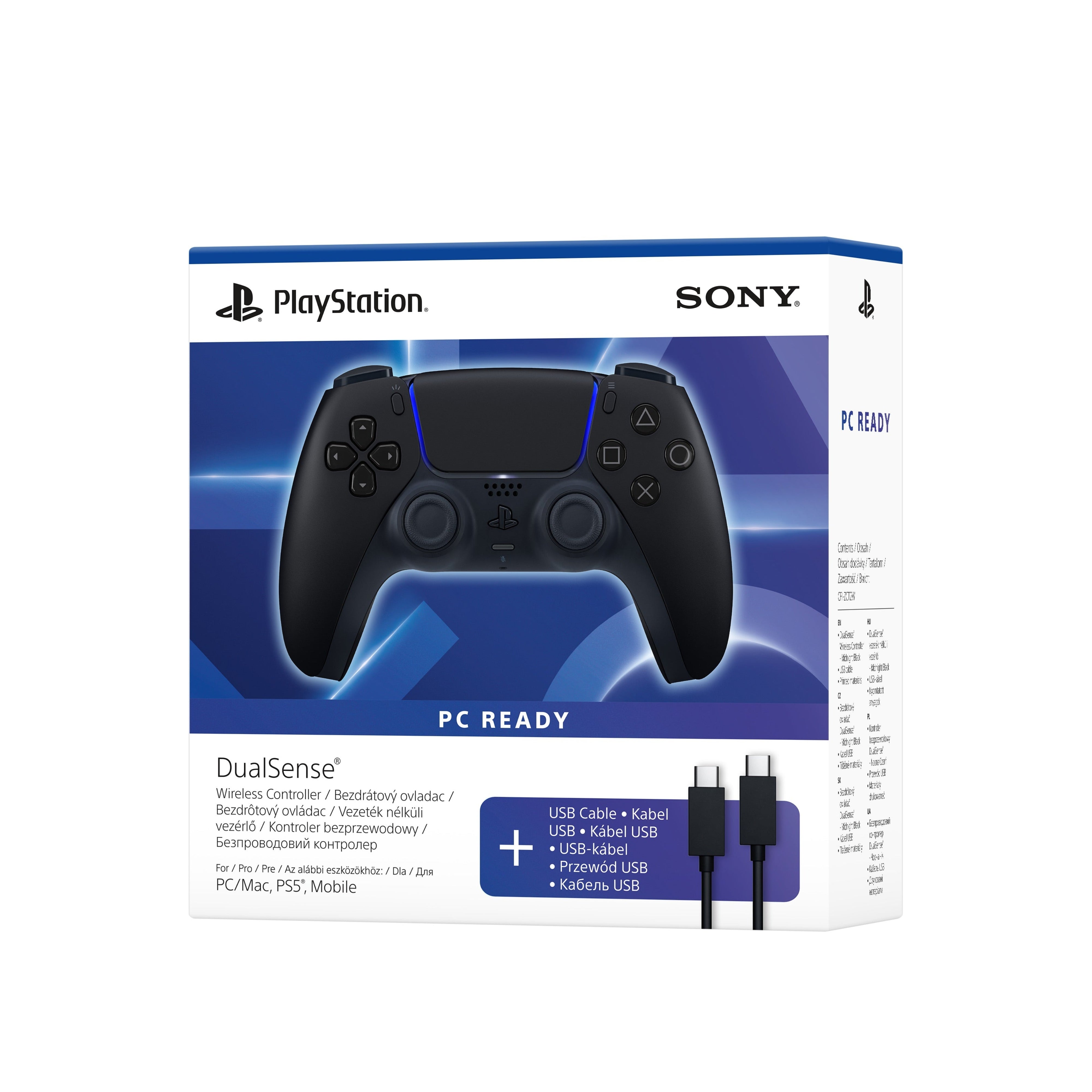 Sony - Kontroler Bezprzewodowy DualSense PlayStation 5 + Przewód USB do PC