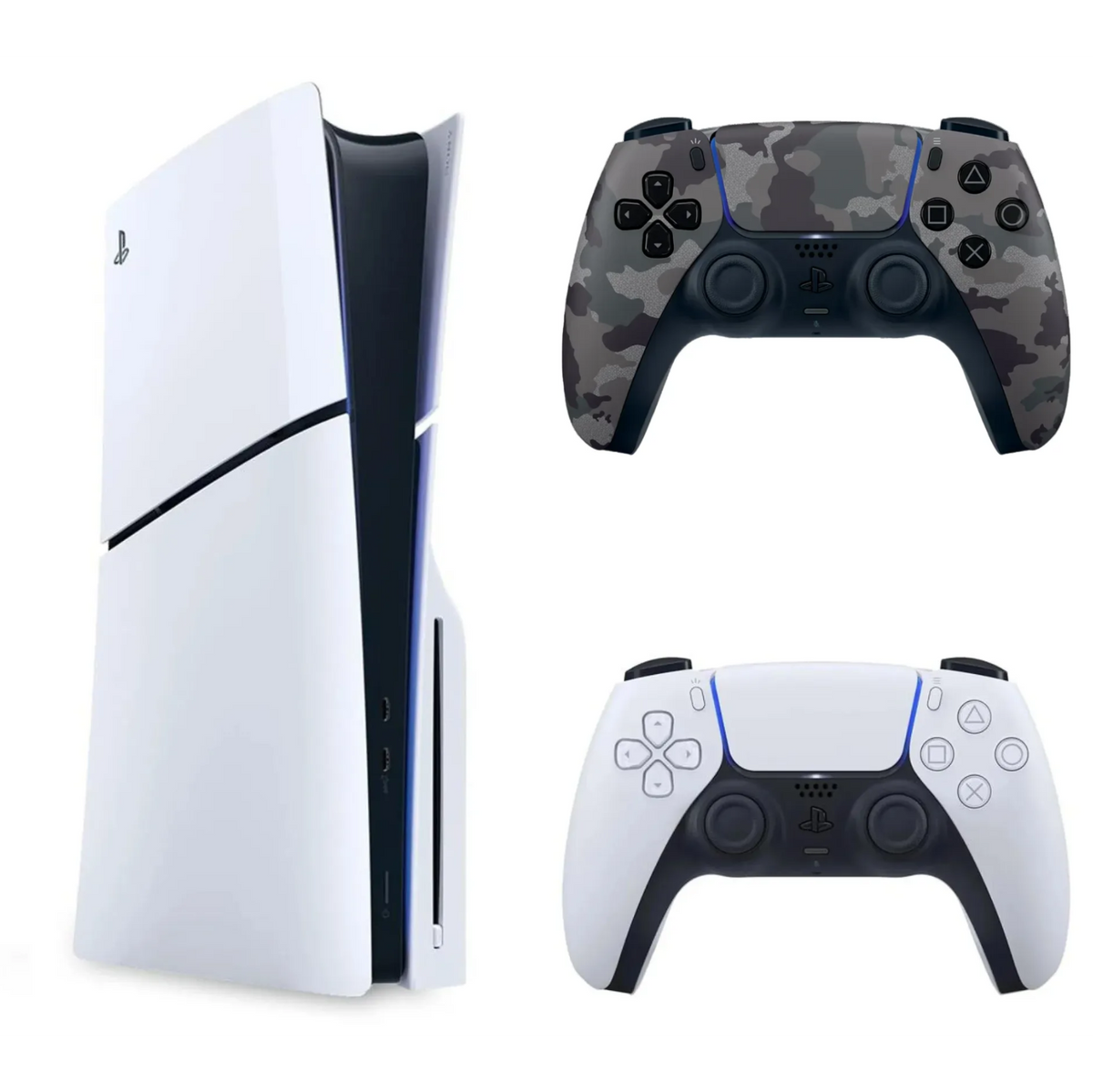 Sony - Konsola PlayStation 5 Slim + Kontroler DualSense Grey Cammo - Zestaw