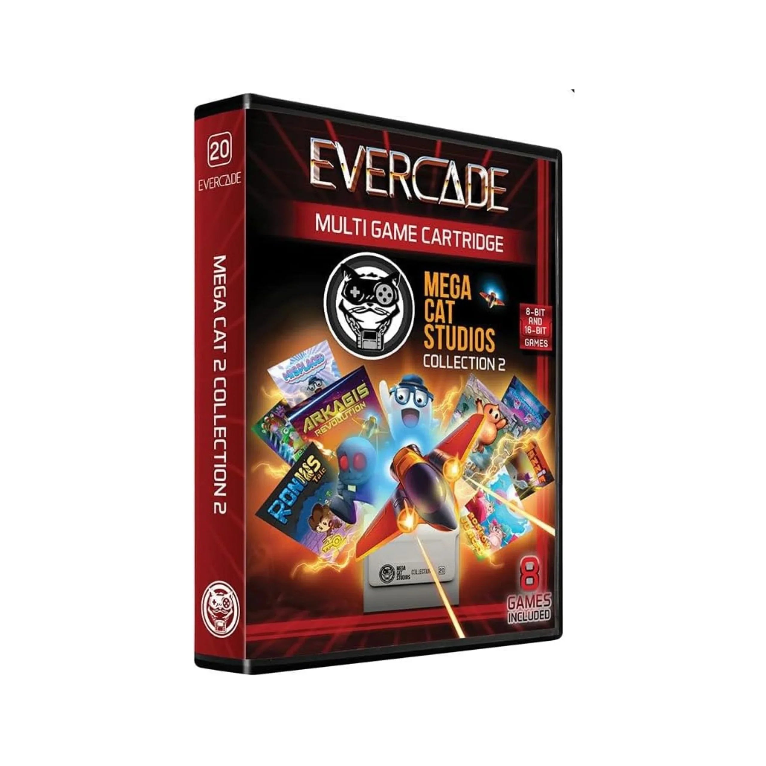 Evercade Mega Cat Studios Collection 2 – karta z 8 grami 8-bit i 16-bit, idealna dla fanów retro gamingu