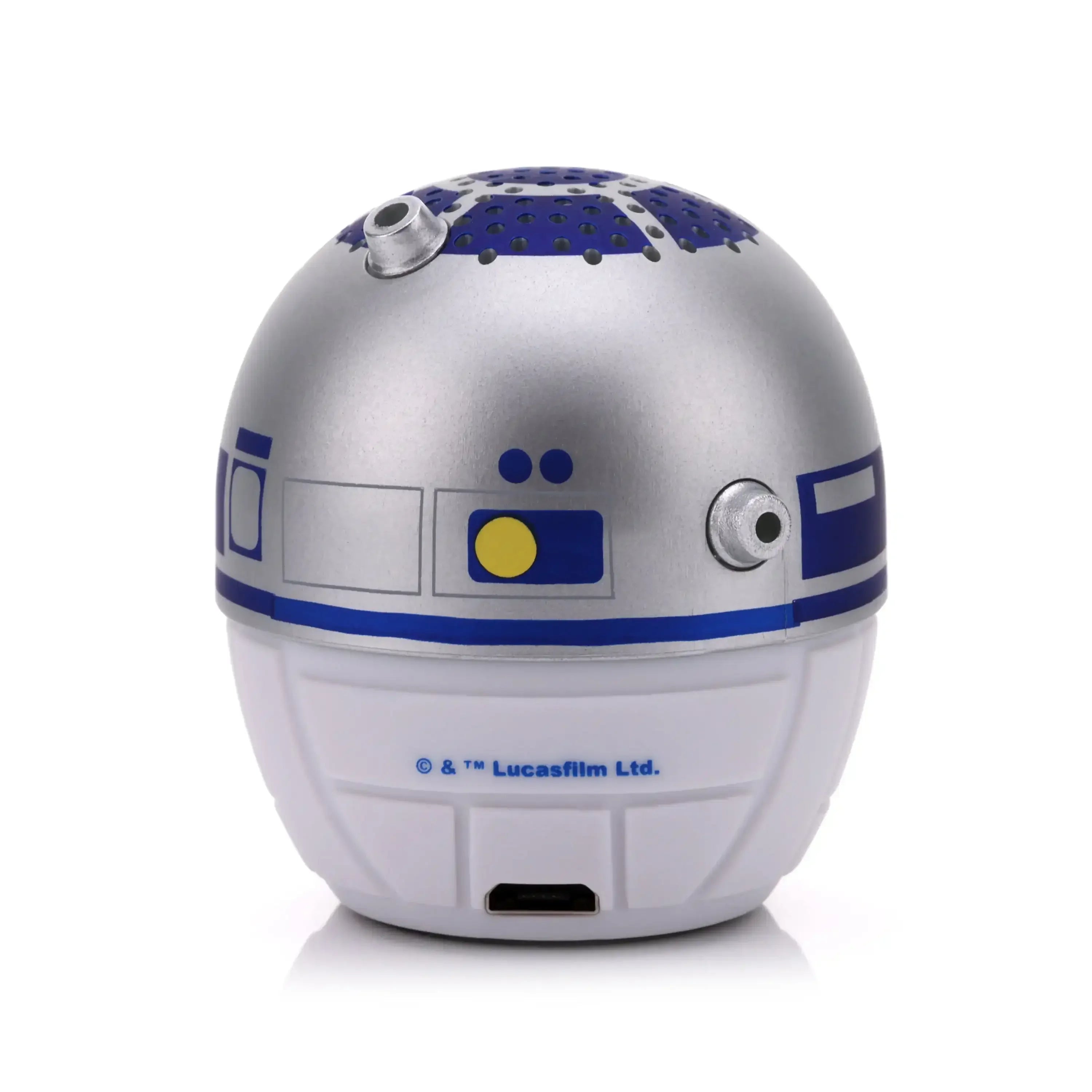 Figurka gadżet biurowy R2D2 w kształcie kopuły, srebrno-niebieska, z portem USB