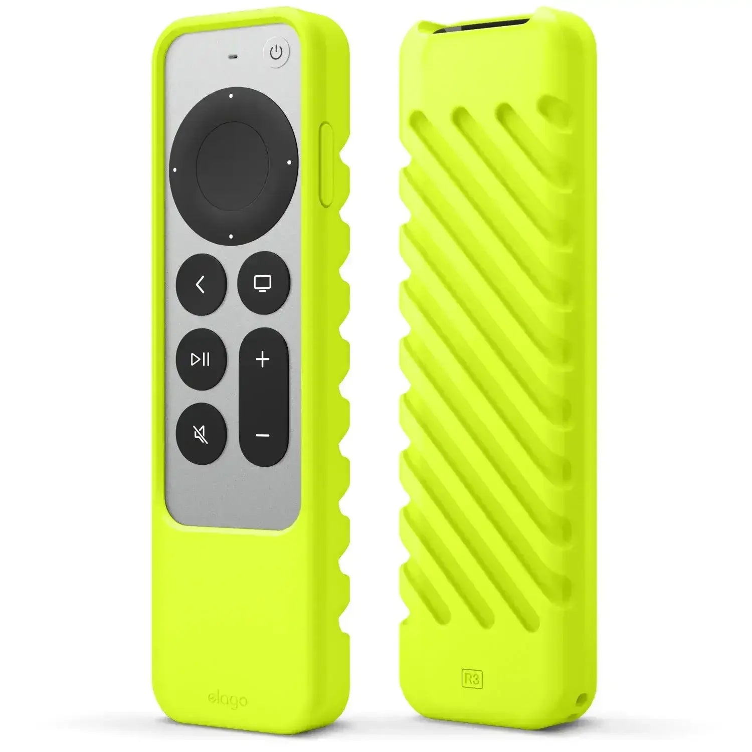 Pilot w jasnożółtym silikonowym etui ochronnym, ergonomiczny design, akcesoria biurowe.
