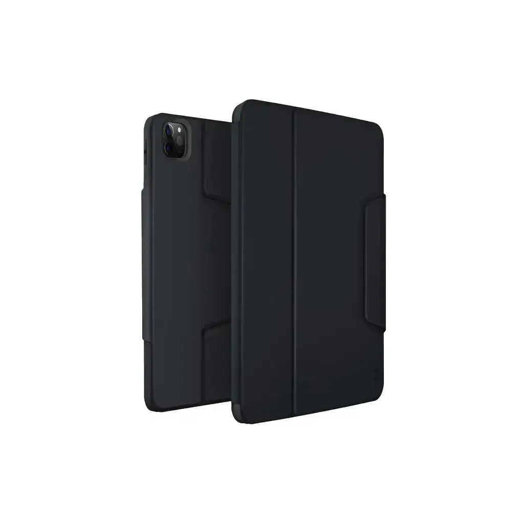 Czarna etui na tablet, nowoczesna i minimalistyczna, do ochrony urządzenia biurowego
