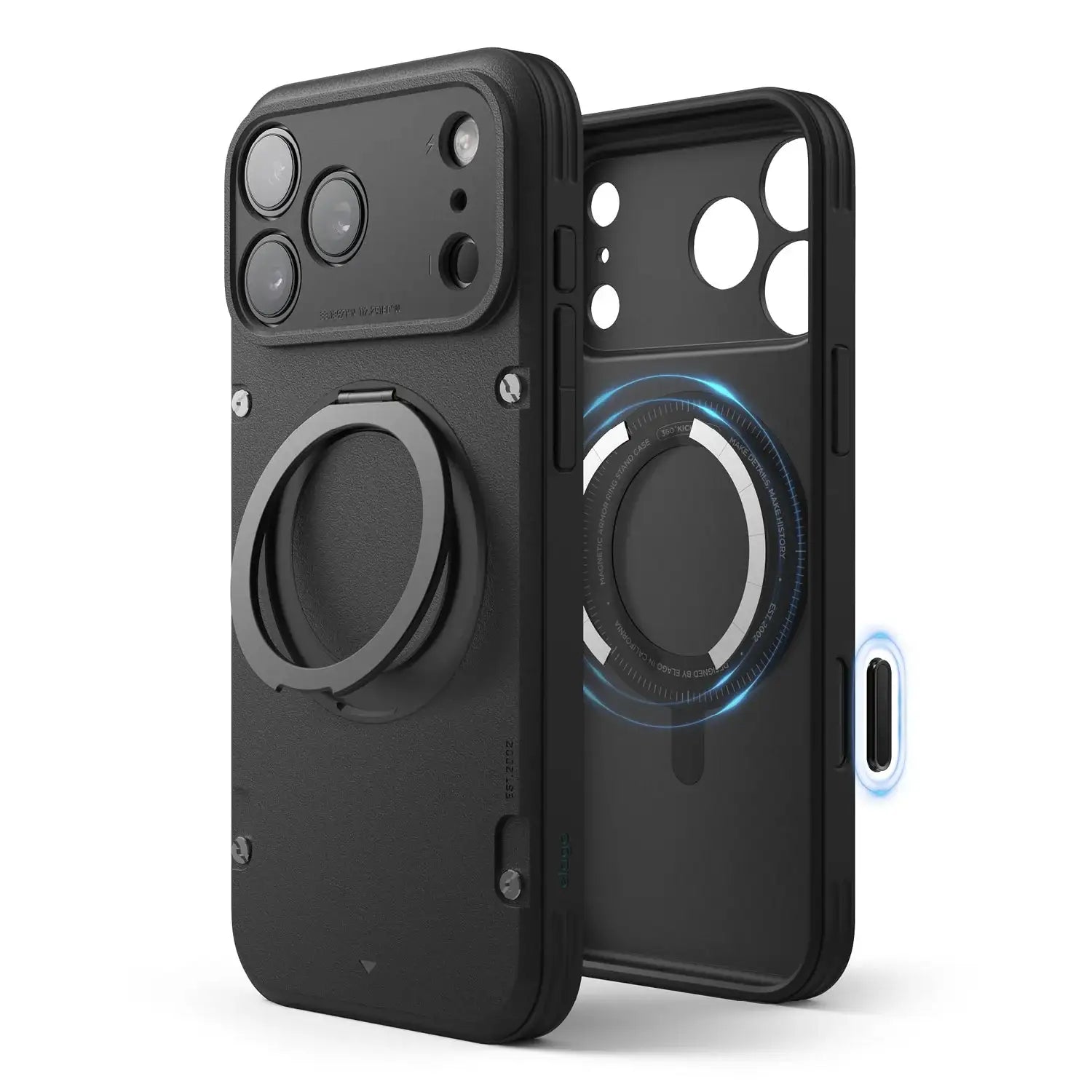 Elago - Magnetic Armor Case for iPhone 17 Pro / Pro Max with Ring Stand - Etui z Podstawką