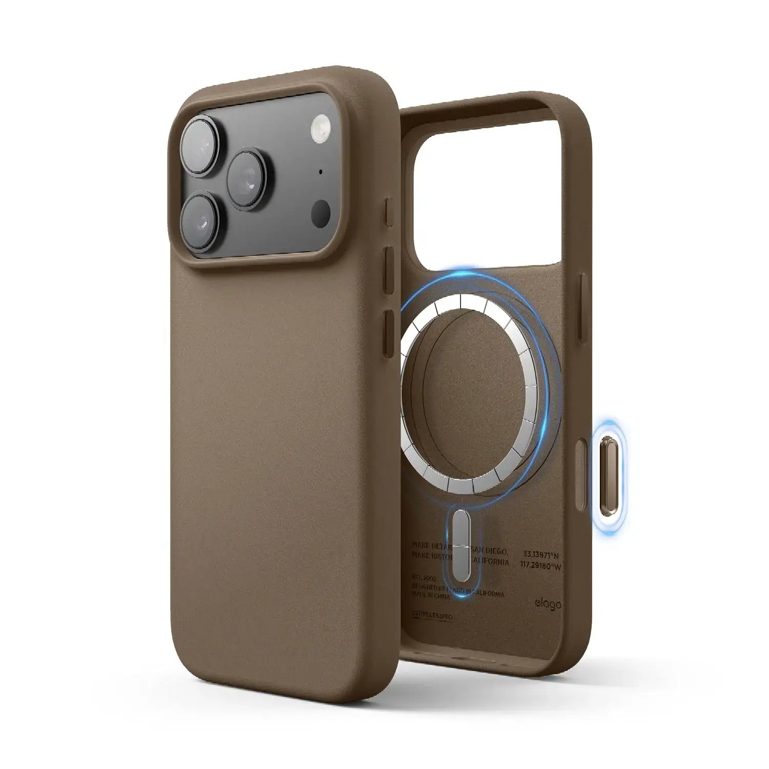Elago - Magnetic Leather Case for iPhone 17 Pro / Pro Max - Skórzane Etui z MagSafe