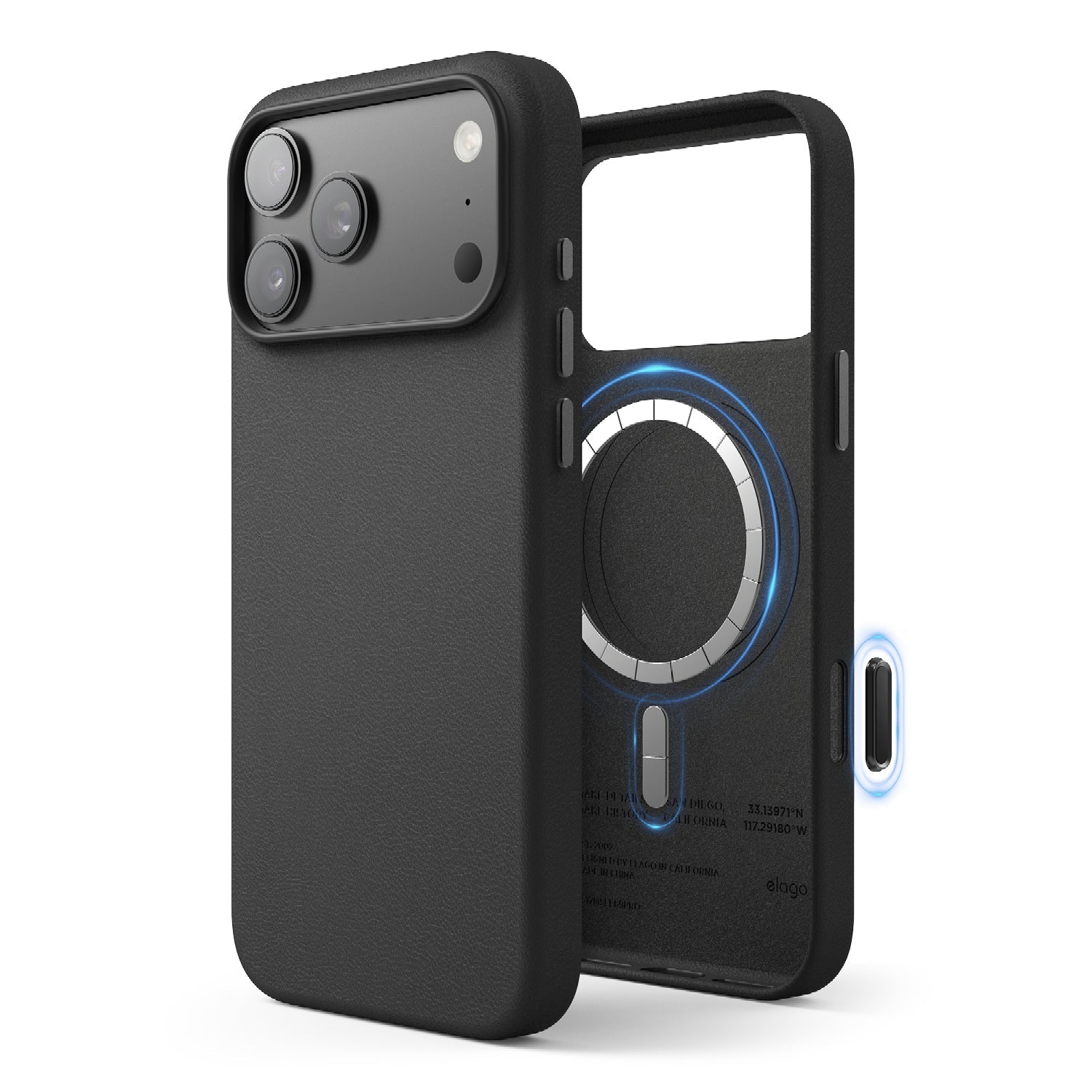 Elago - Magnetic Leather Case for iPhone 17 Pro/Pro Max - Skórzane Etui z MagSafe