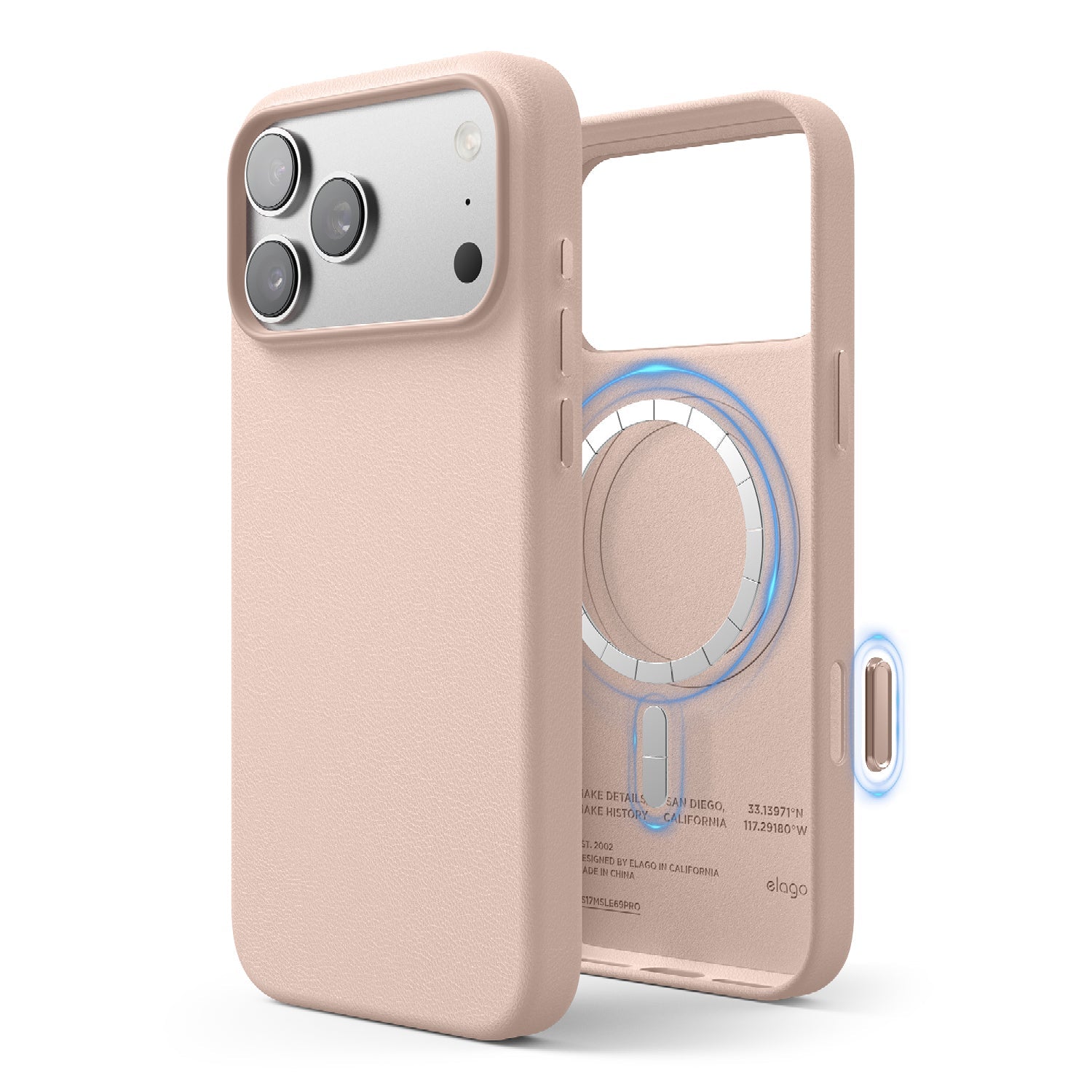 Elago - Magnetic Leather Case for iPhone 17 Pro/Pro Max - Skórzane Etui z MagSafe