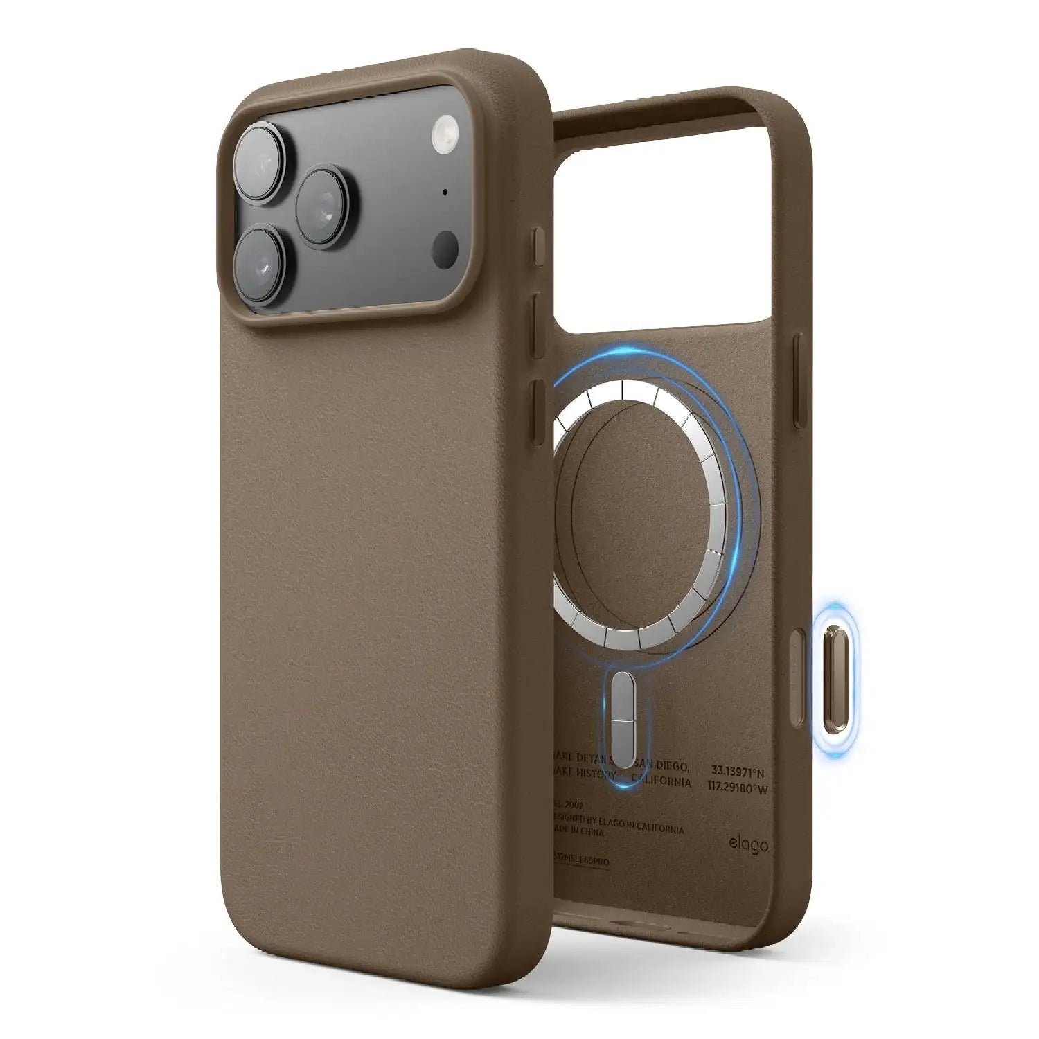 Elago - Magnetic Leather Case for iPhone 17 Pro / Pro Max - Skórzane Etui z MagSafe
