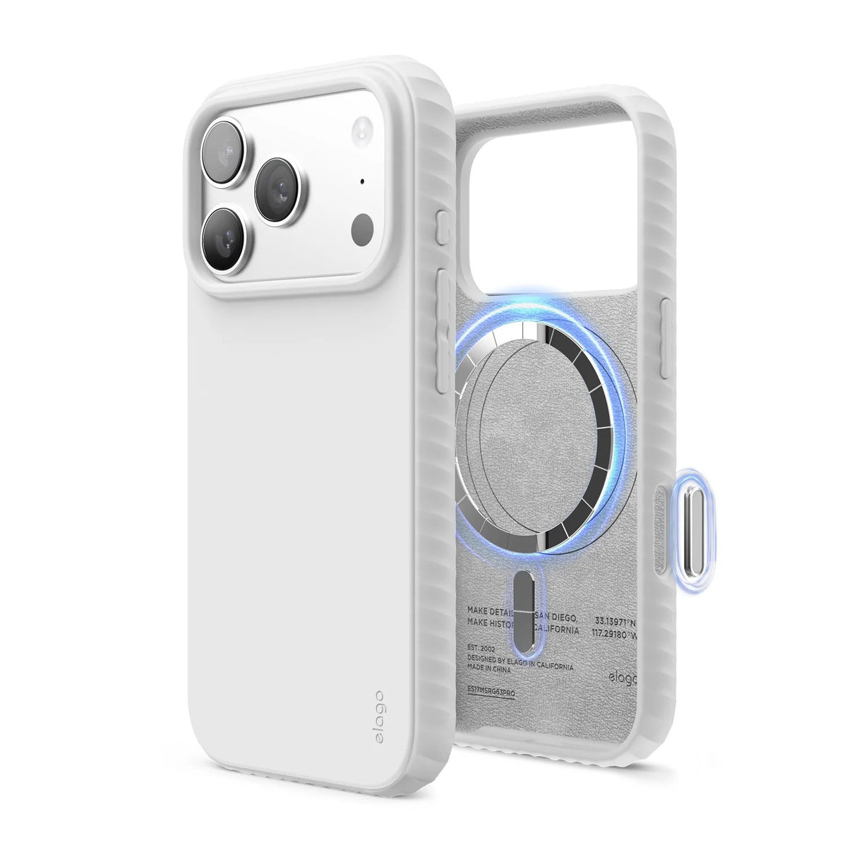Elago - Magnetic Ridge Case - Silikonowe Etui z MagSafe do iPhone 18 Pro / Pro Max oraz iPhone 17 Pro / Pro Max