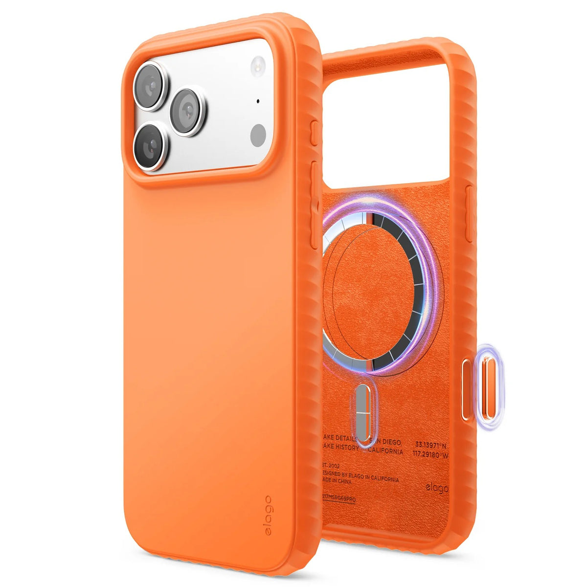 Elago - Magnetic Ridge Case - Silikonowe Etui z MagSafe do iPhone 18 Pro / Pro Max oraz iPhone 17 Pro / Pro Max