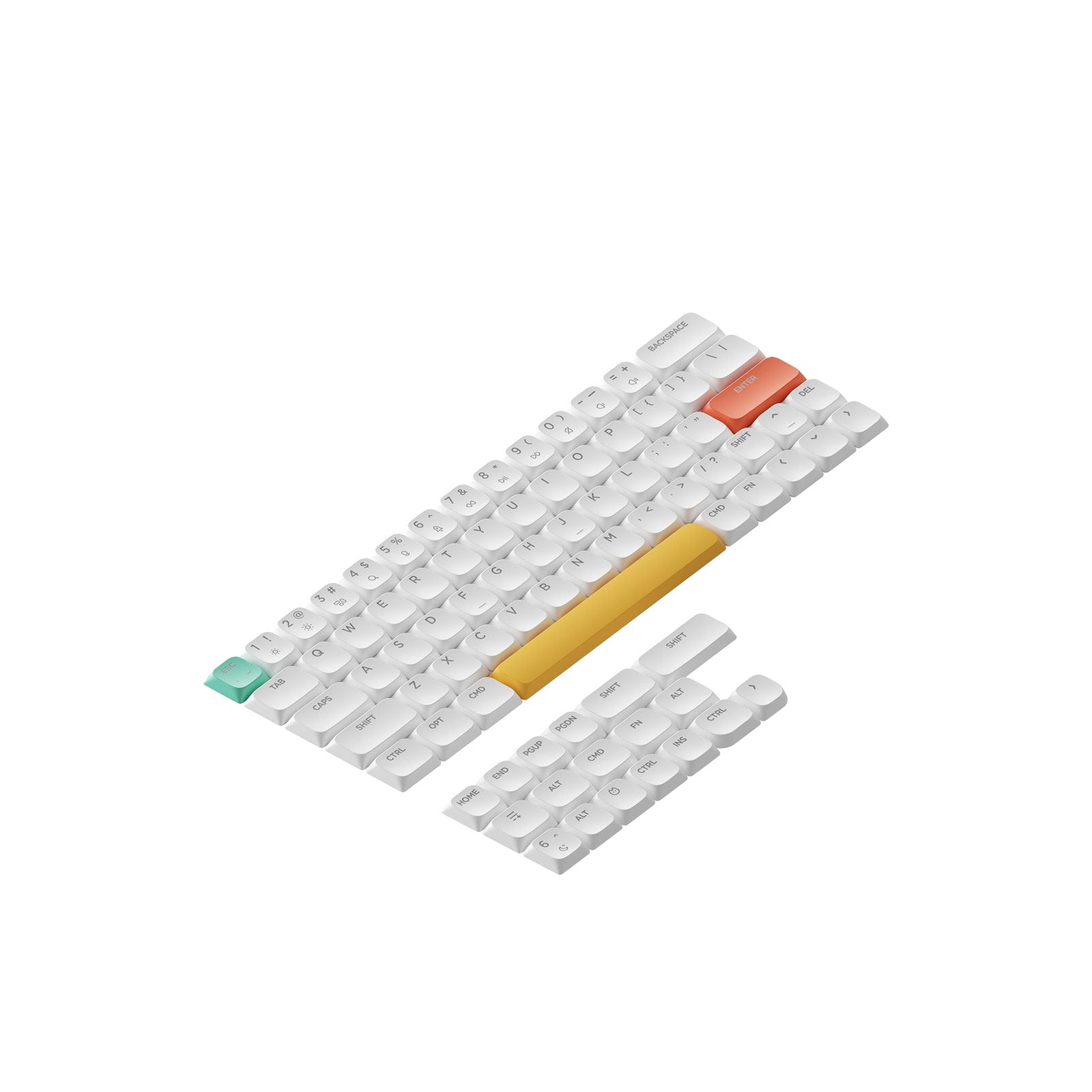 Nuphy - nSA Shine-through ABS Keycaps - Nasadki do klawiatury niskoprofilowej