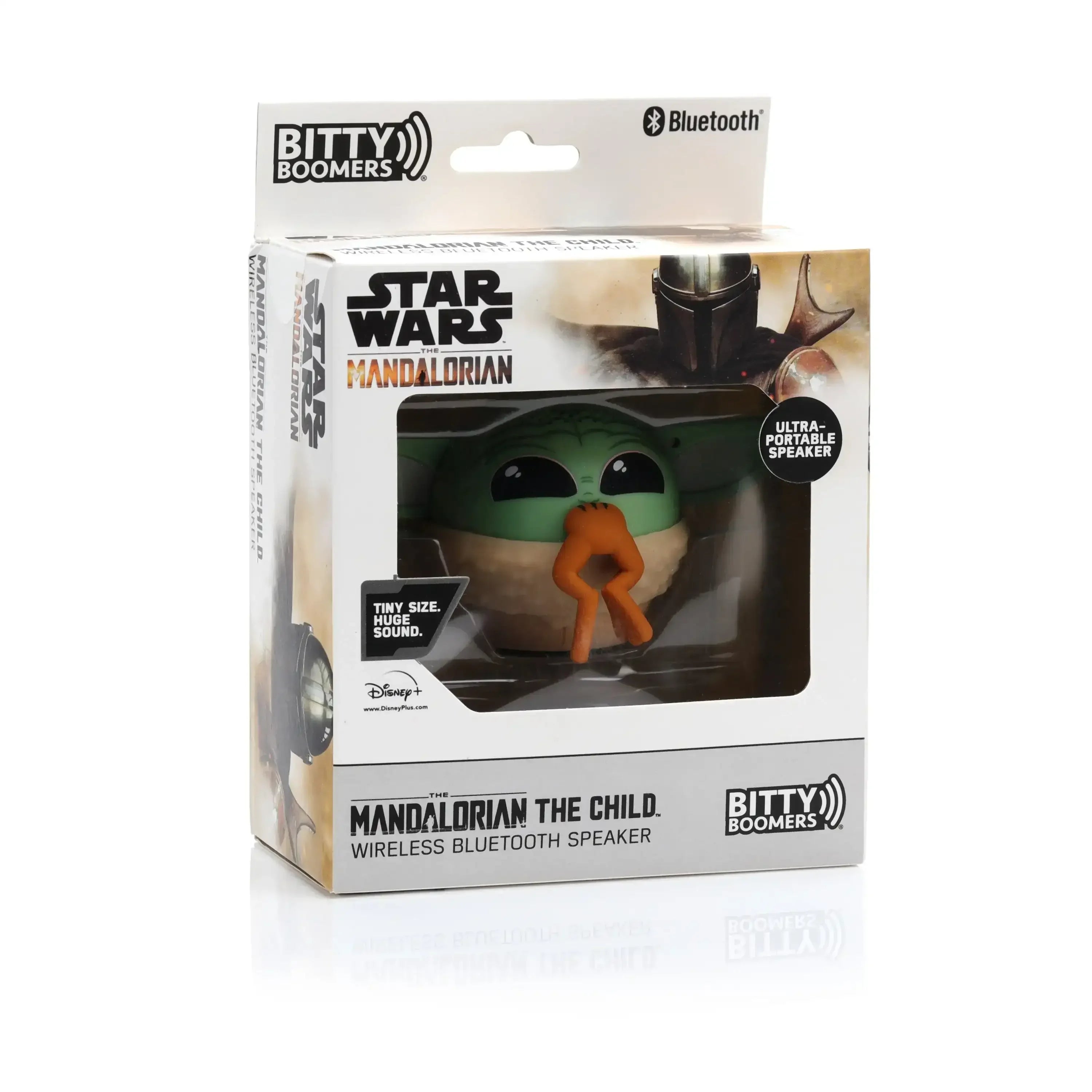 Bezprzewodowy głośnik Bluetooth Mandalorian The Child w opakowaniu, motyw Star Wars.