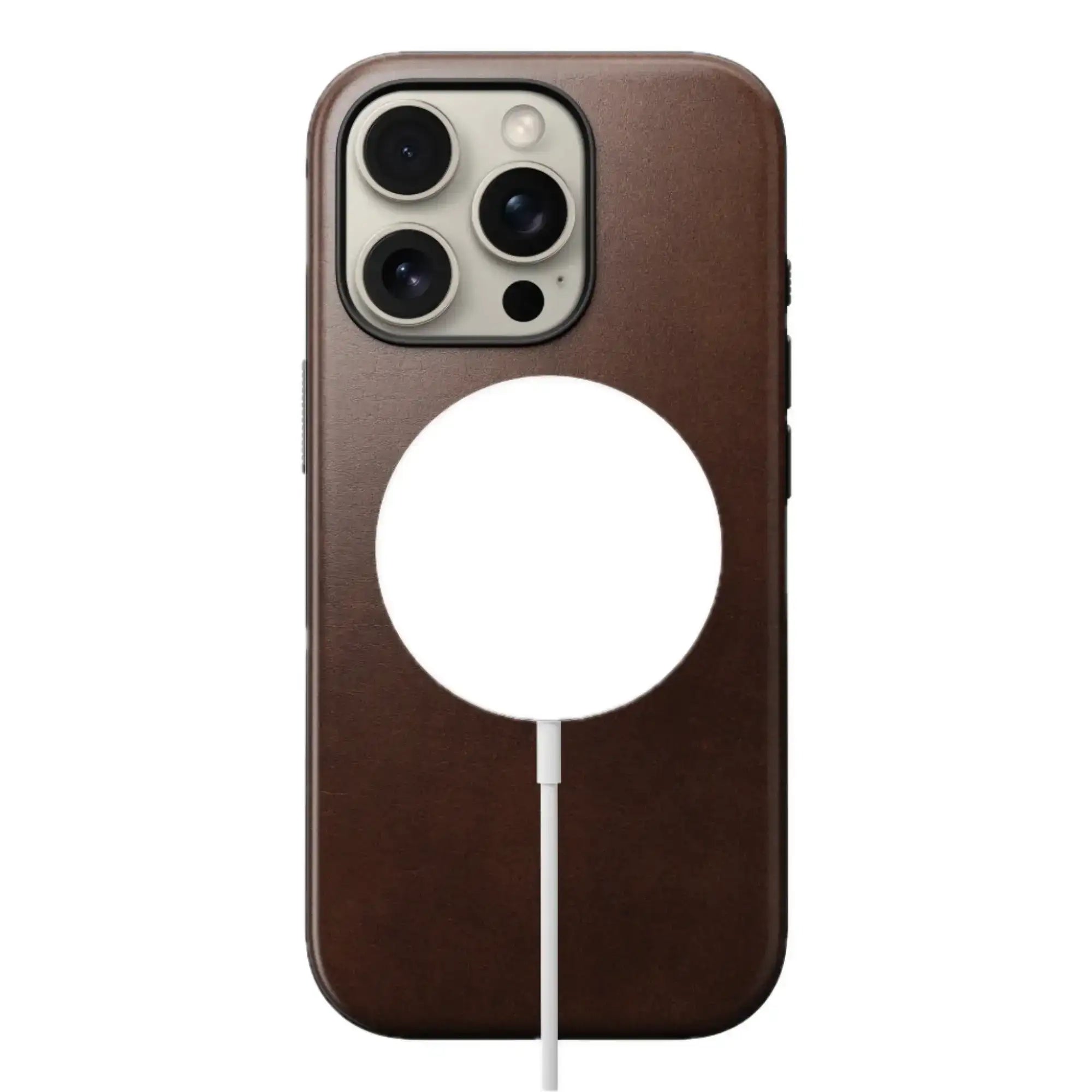 Nomad – Modern Leather Case for iPhone 16 / Plus / Pro / Pro Max with MagSafe - Skórzane Etui na iPhone z MagSafe