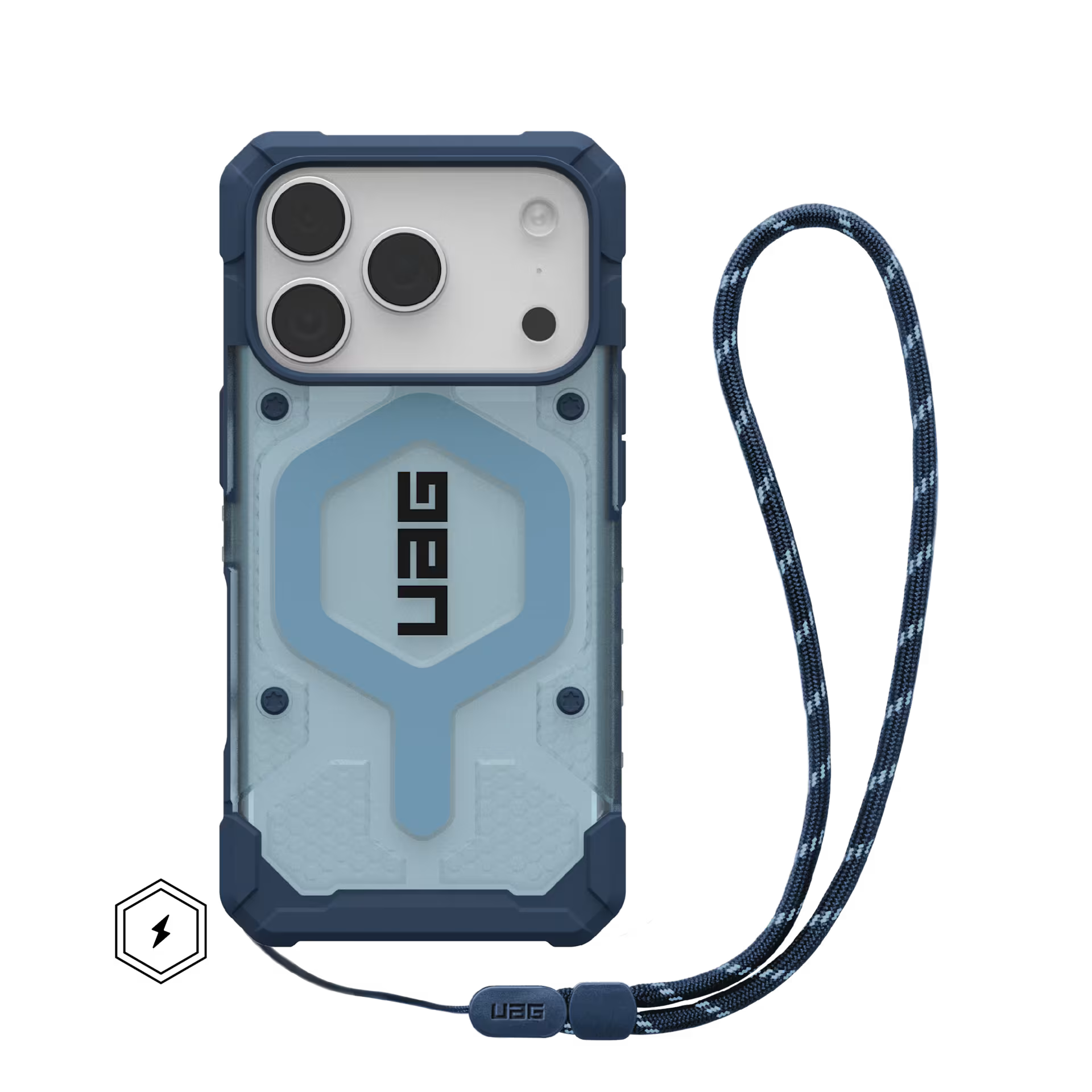 UAG - Pathfinder Clear Case & Lanyard - Etui przezroczyste ze smyczą do iPhone 17 / Pro / Pro Max / Air