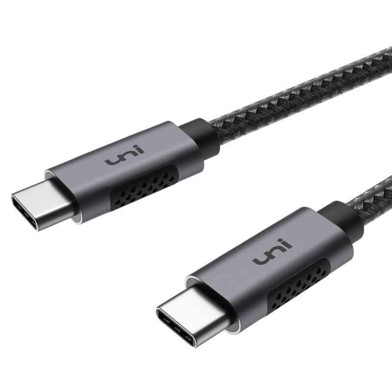 Przewód USB-C do USB-C w oplocie, szybkie ładowanie i przesył danych, akcesoria biurowe