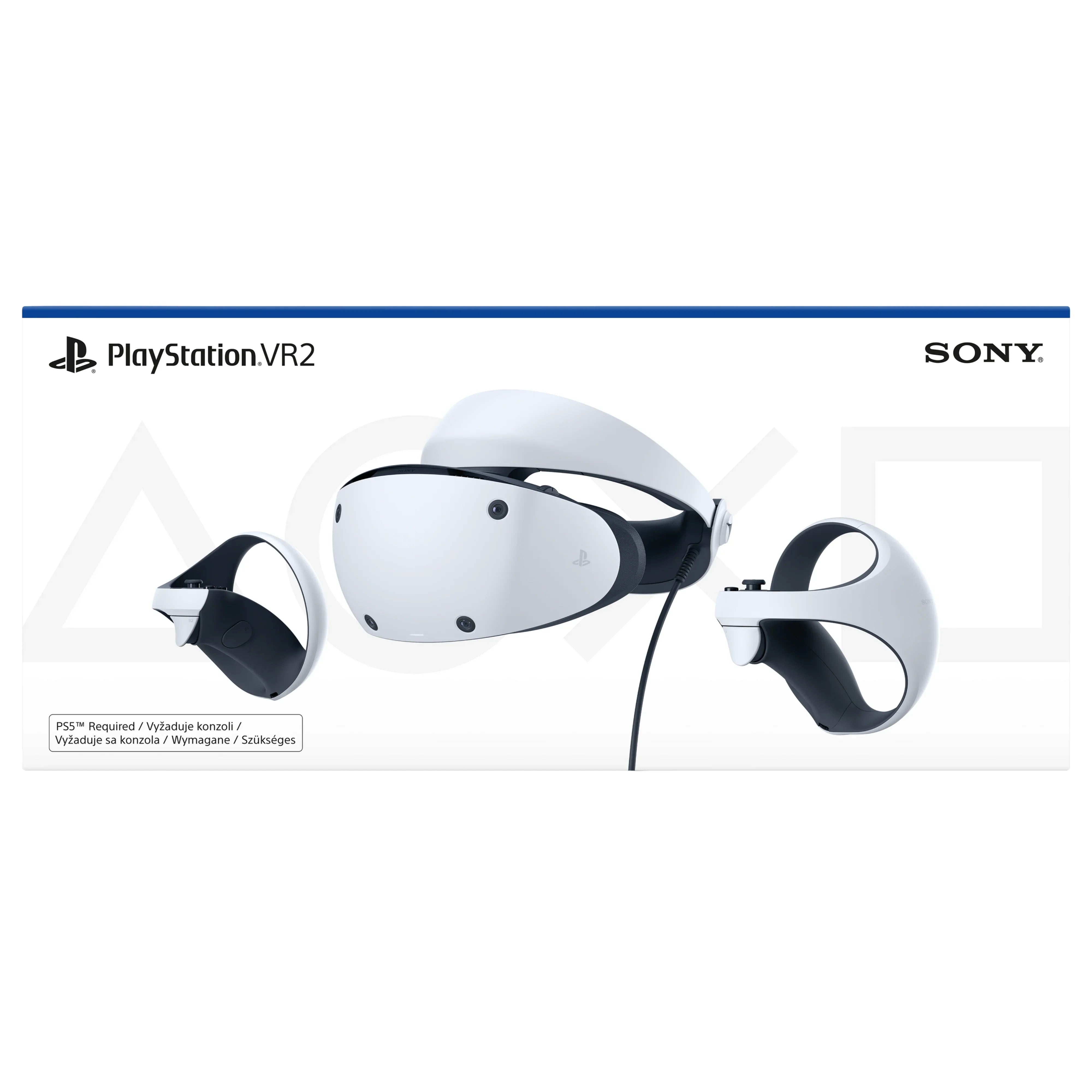PlayStation VR2 z kontrolerami, wirtualna rzeczywistość do PS5, biało-czarny zestaw Sony