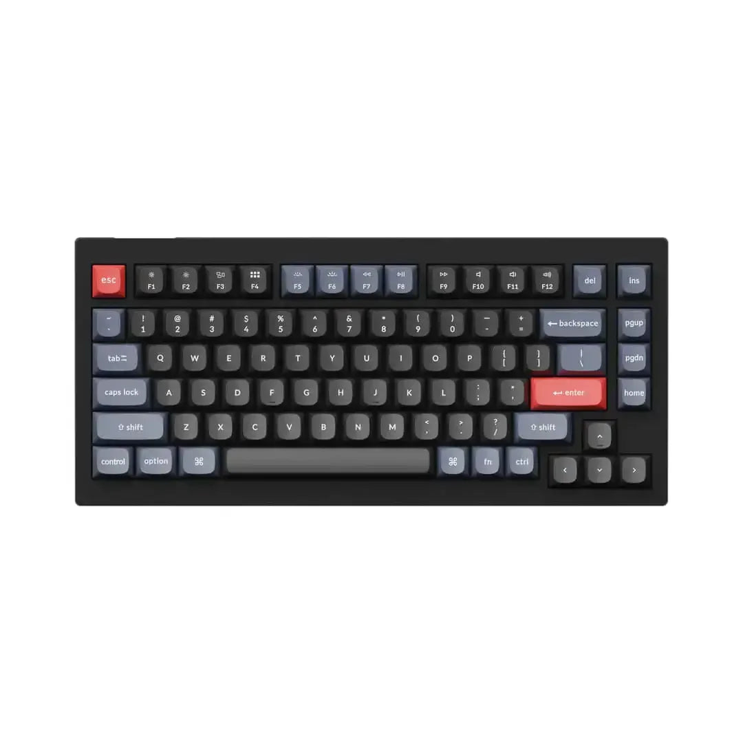 Klawiatura mechaniczna czarna z kolorowymi keycapami, idealna do home office i desk setupu