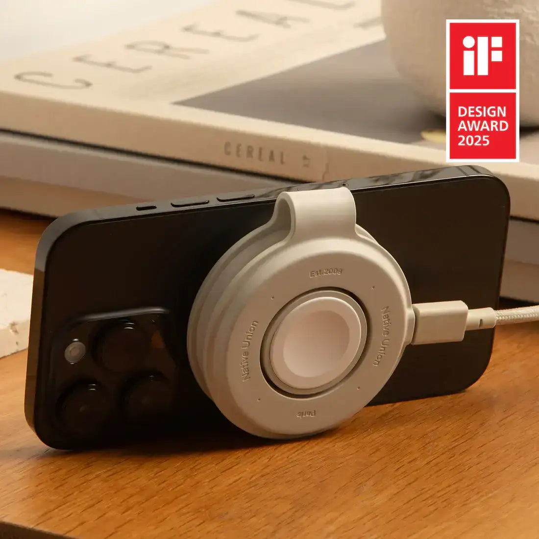 Native Union - Voyage 2-in-1 Magnetic Wireless Charger - Magnetyczna Ładowarka Bezprzewodowa 2w1