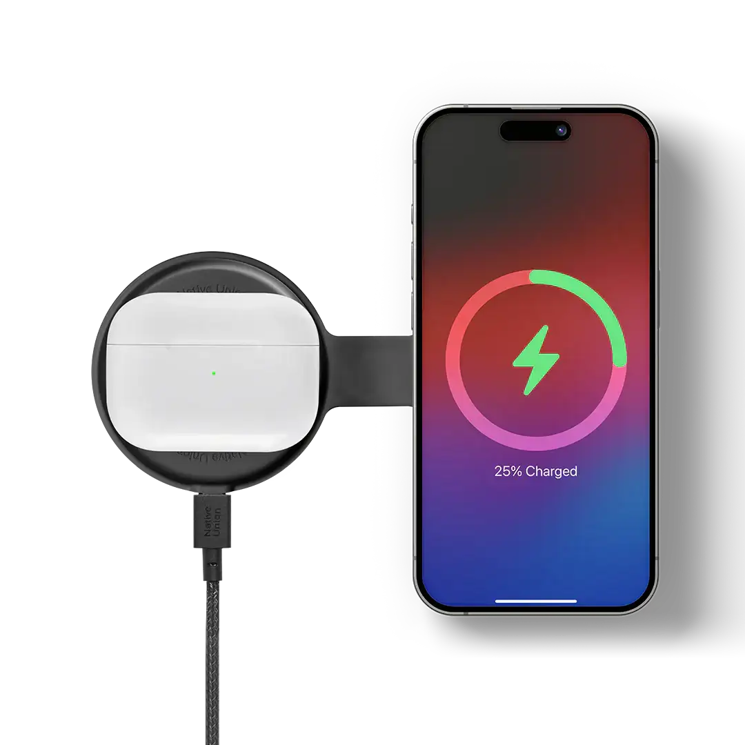 Native Union - Voyage 2-in-1 Magnetic Wireless Charger - Magnetyczna Ładowarka Bezprzewodowa 2w1