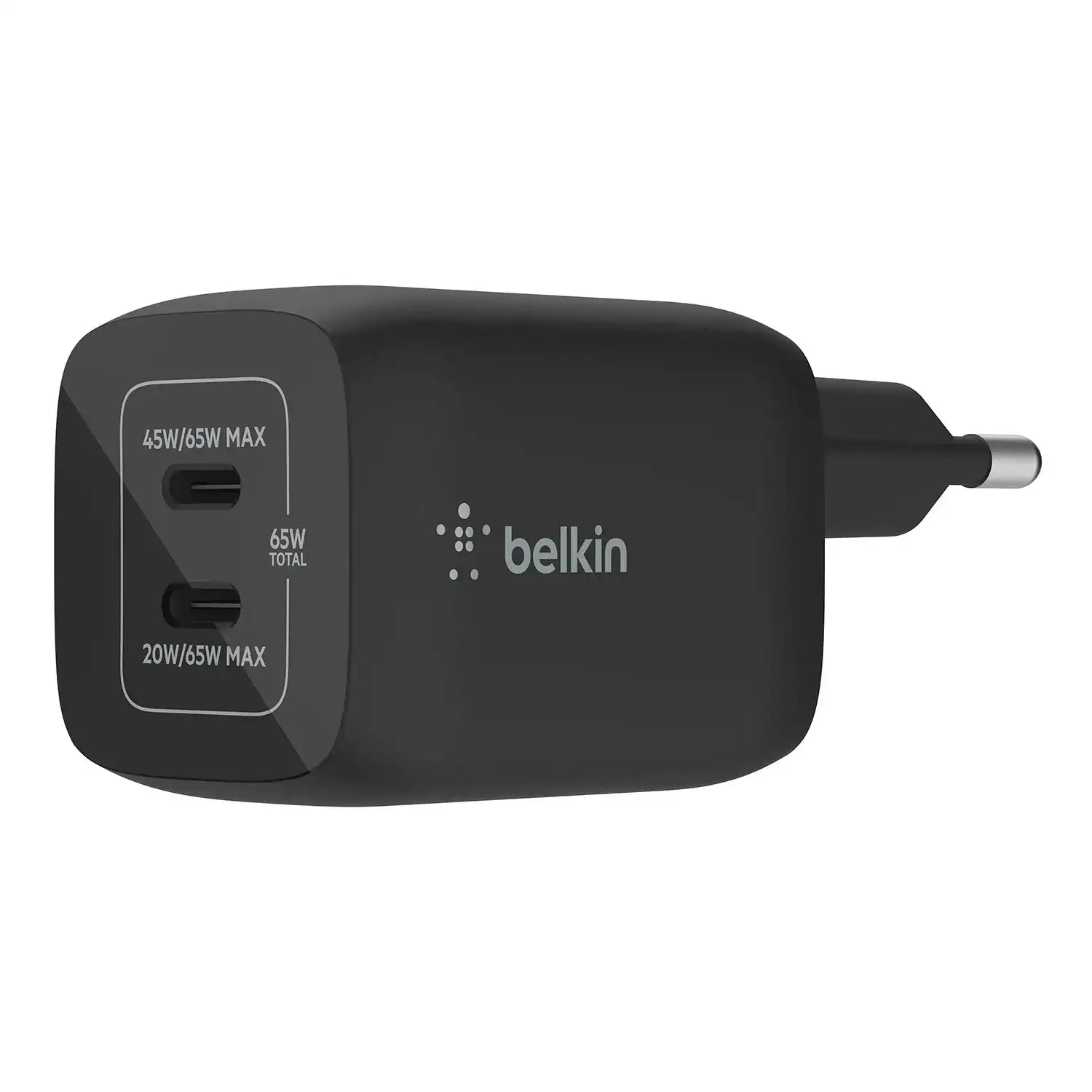 Belkin - BoostCharge Pro Dual USB-C GaN Wall Charger - Podwójna Ładowarka Sieciowa 65W