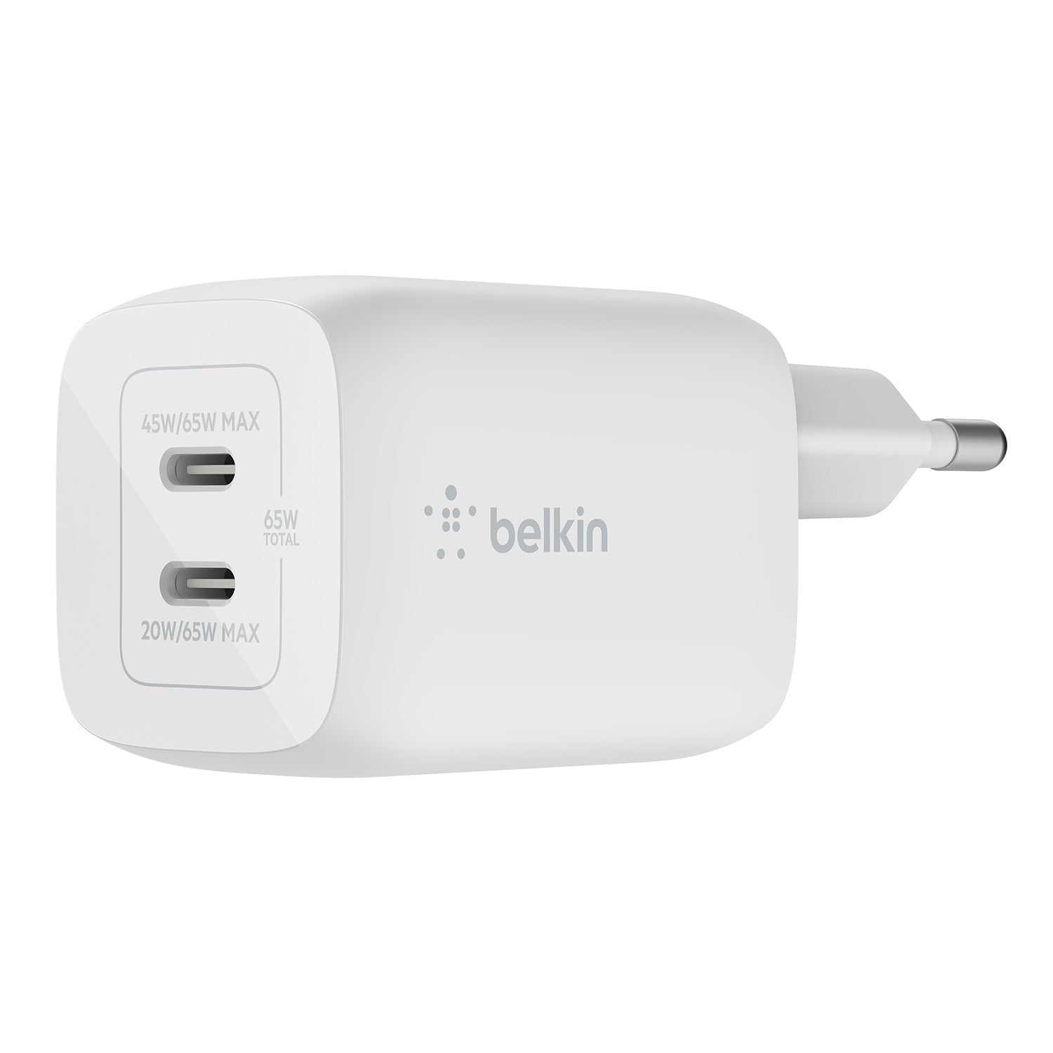 Belkin - BoostCharge Pro Dual USB-C GaN Wall Charger - Podwójna Ładowarka Sieciowa 65W