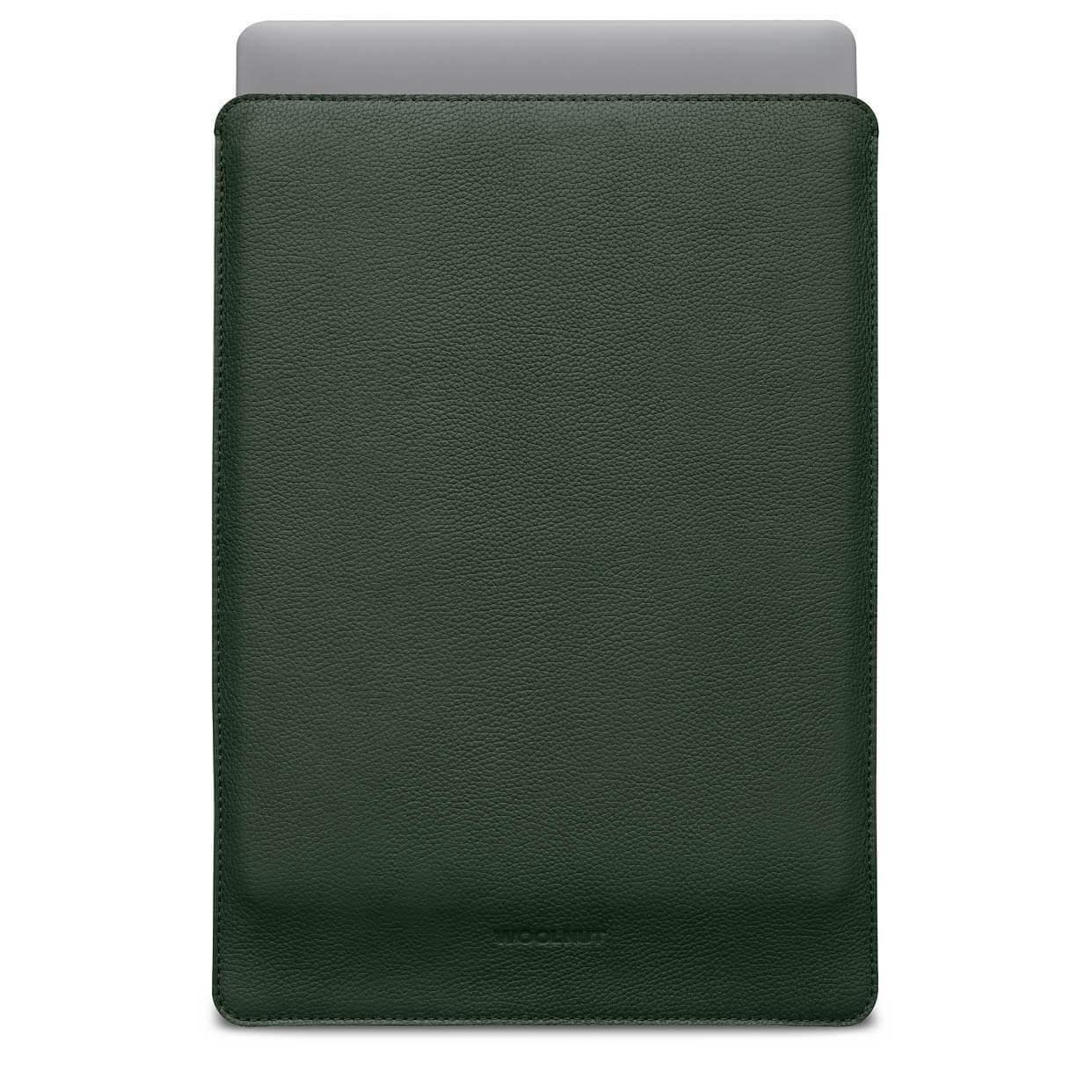 Zielone etui skórzane na MacBook Pro 16, minimalistyczna ochrona laptopa