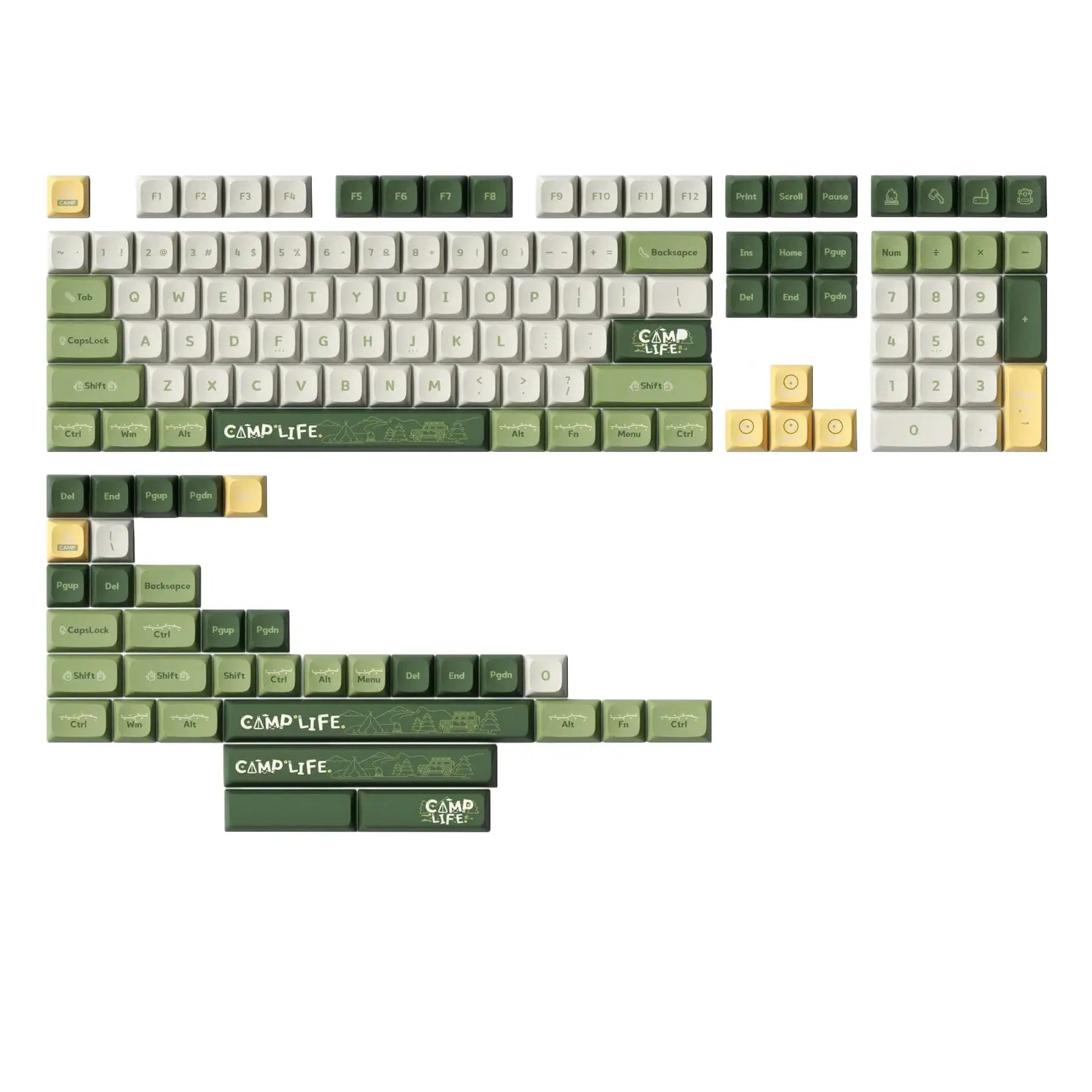 KeyTok - Camp Life Dye-Sub KDA PBT Keycaps