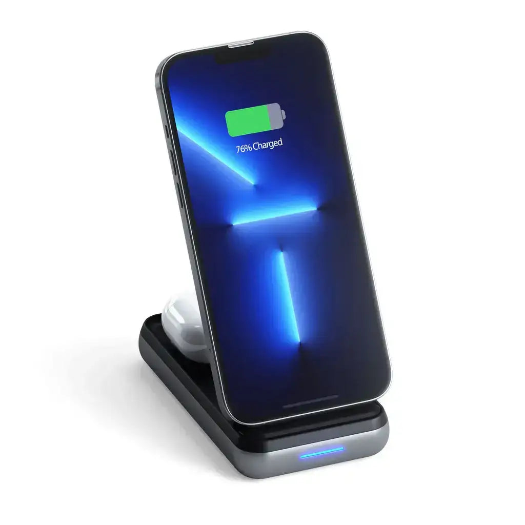 Satechi - Duo Wireless Charger Power Stand - Bezprzewodowy Powerbank 2w1