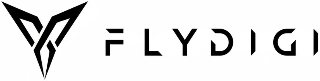 Logo FLYDIGI – marka akcesoriów do desk setupu i klawiatur mechanicznych