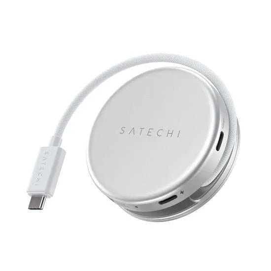 Biała ładowarka Satechi z USB-C, idealna do biurka i home office