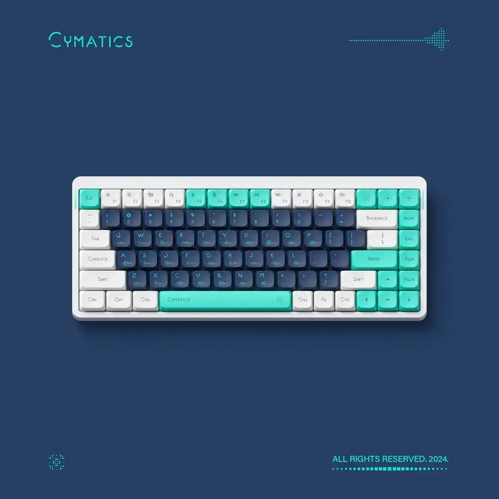 NuPhy - Cymatics nSA Profile Dye-sub PBT Keycaps - Niskoprofilowe Nasadki do Klawiatury