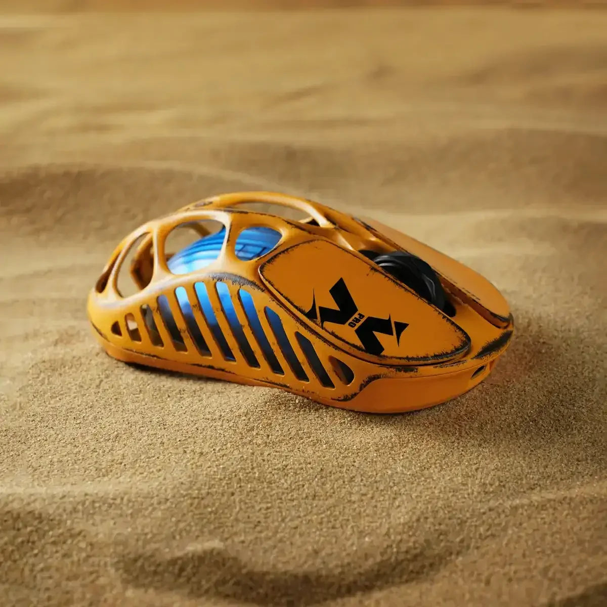 GravaStar - Mercury X Pro Special Edition Battle Worn-Yellow Wireless Gaming Mouse - Bezprzewodowa Myszka Gamingowa