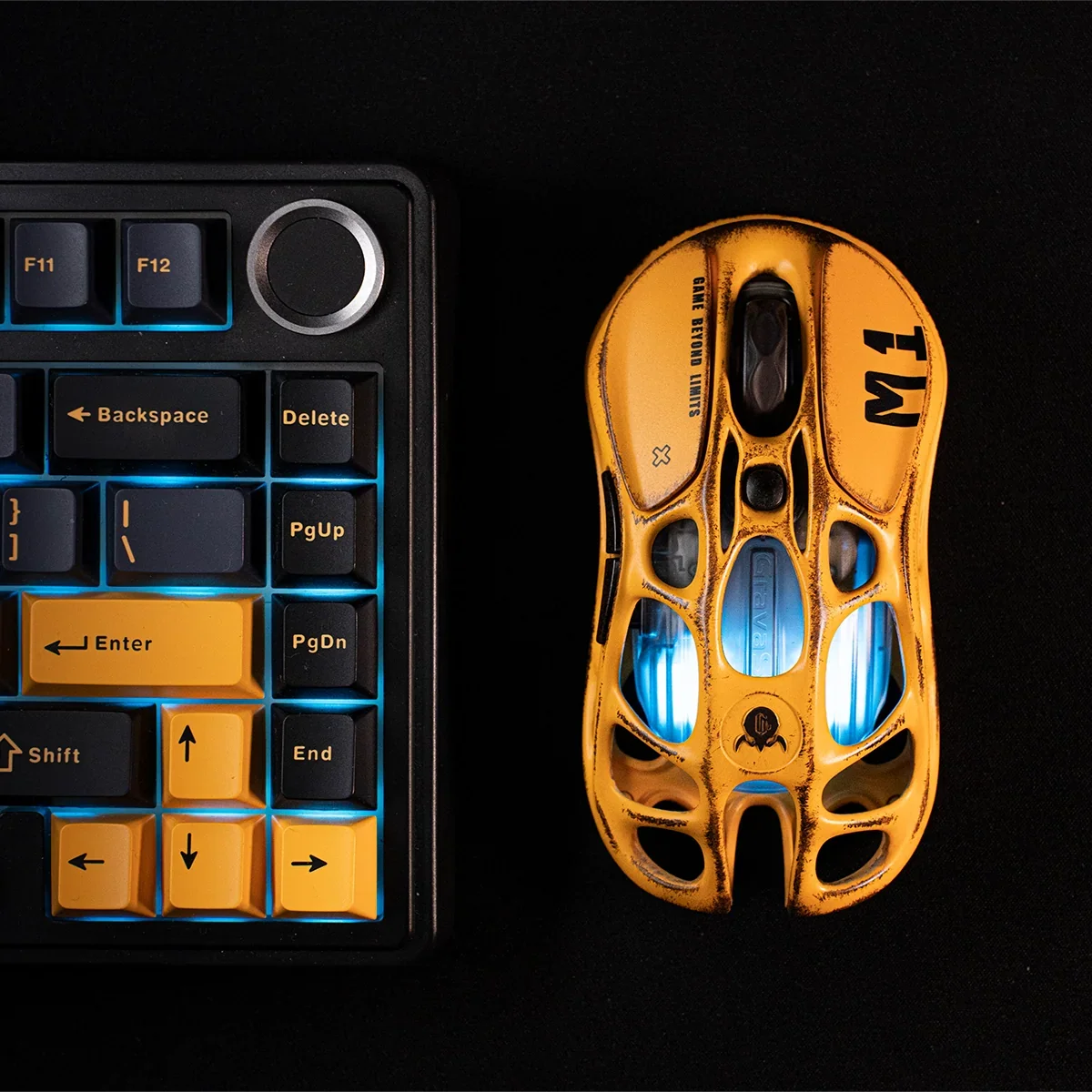 GravaStar - Mercury M1 Pro Special Edition Combat Yellow - Wireless Gaming Mouse - Bezprzewodowa Myszka Gamingowa