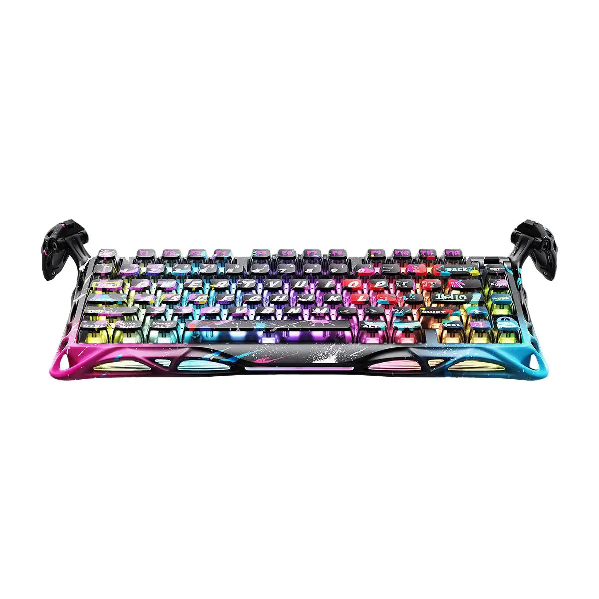 GravaStar - Mercury V75 Pro Neon Graffiti Wired Magnetic Keyboard - Przewodowa Klawiatura Magnetyczna